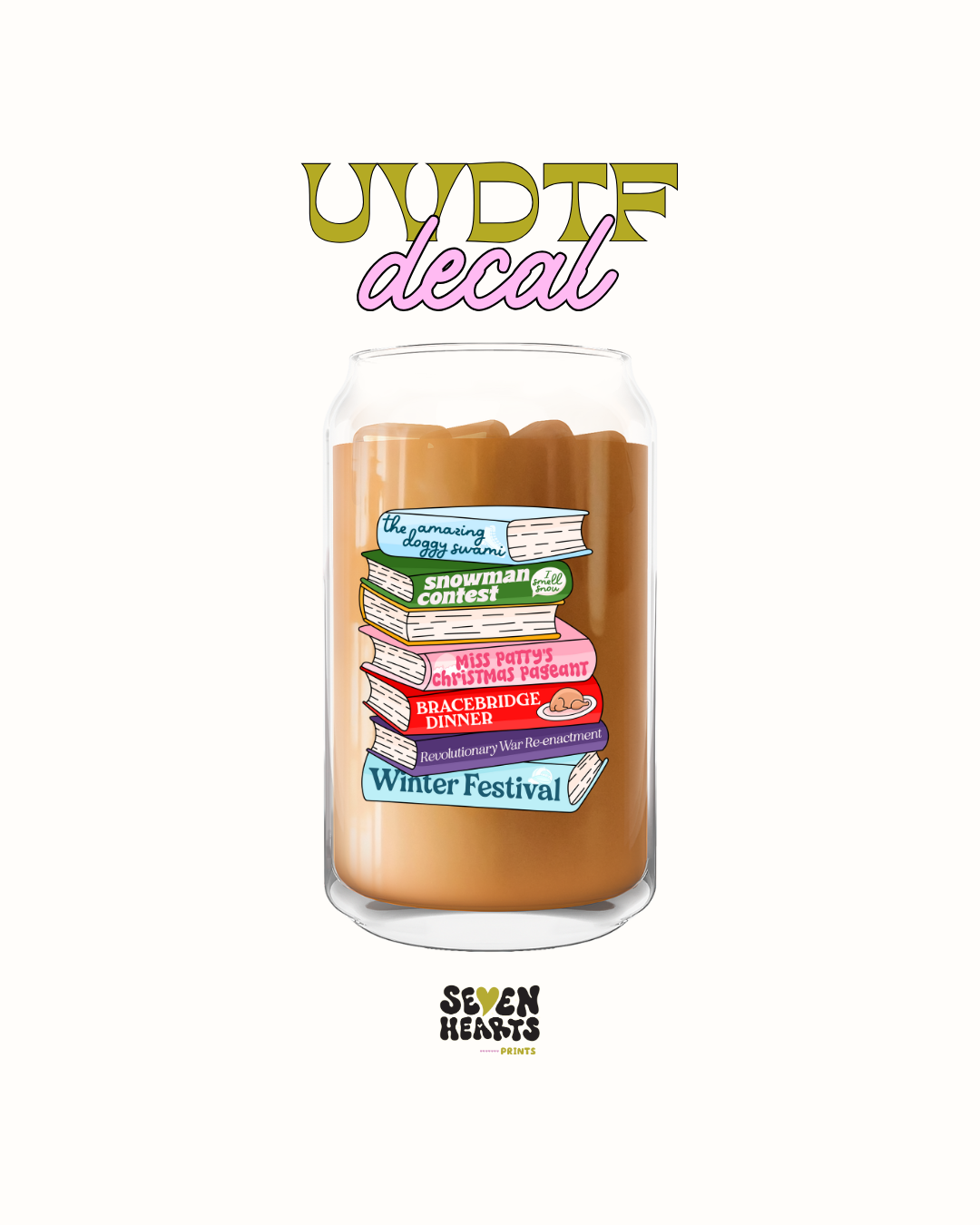 Winter festival books - UVDTF Decal