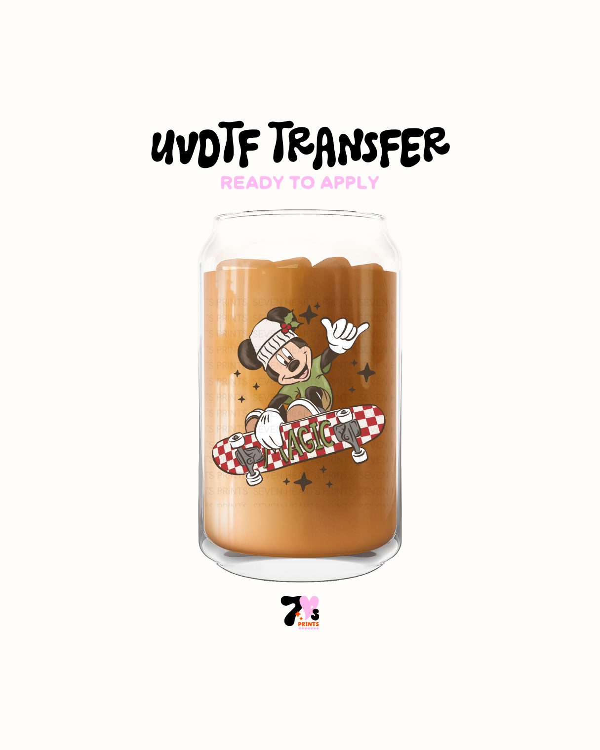Green mouse xmas - UVDTF Decal