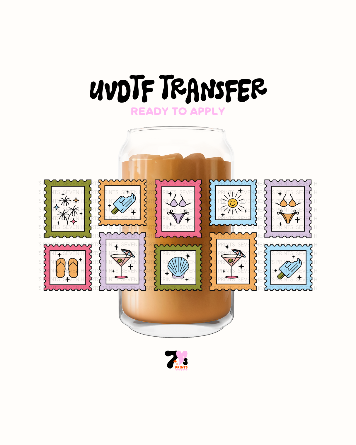 Beach stamps - UVDTF Wrap
