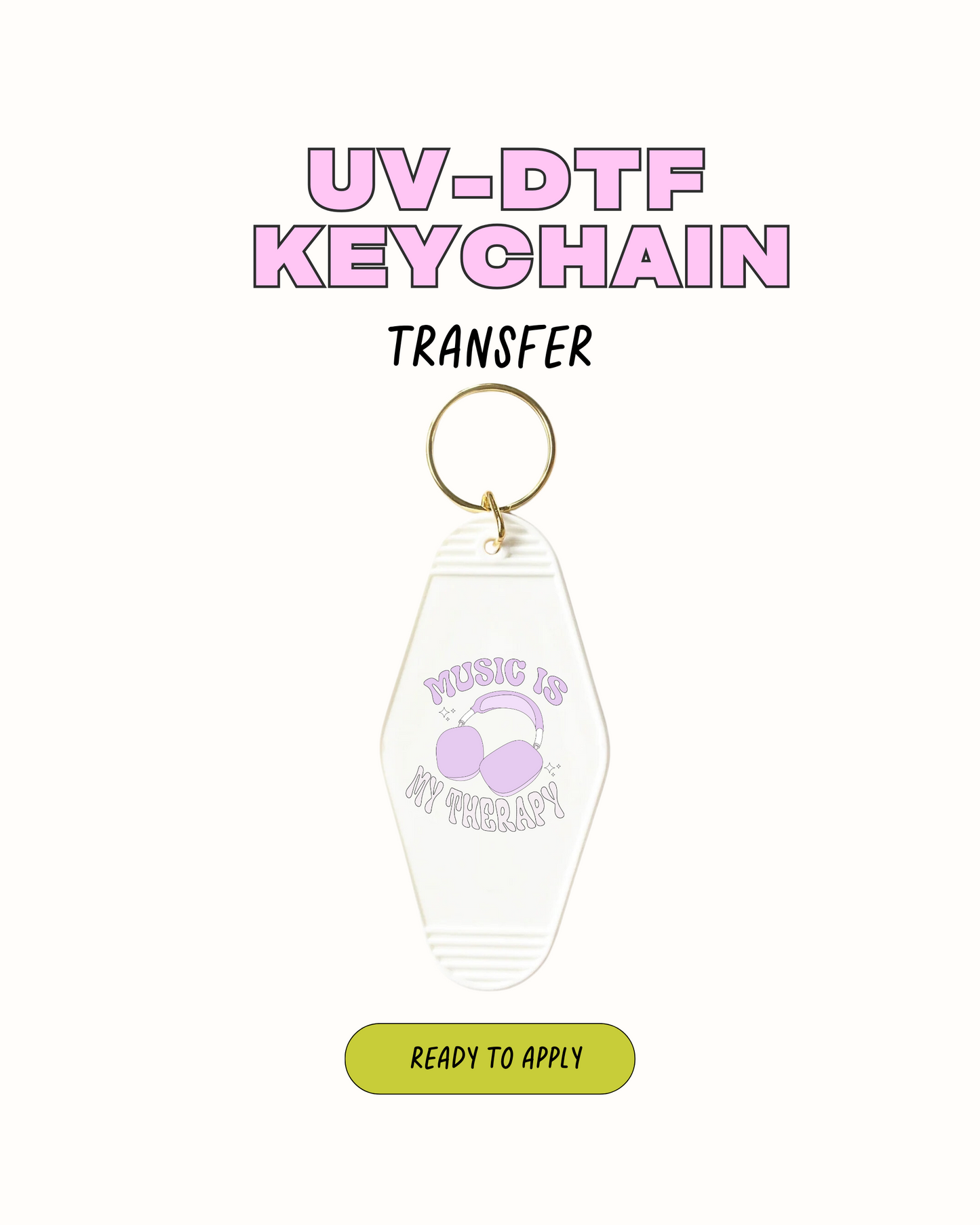 Music is my jam - UVDTF Keychain