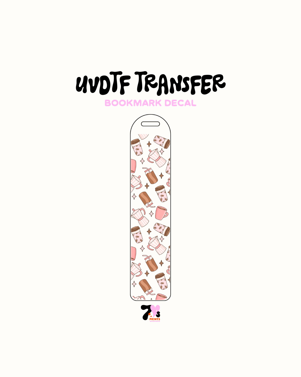 Coffee time- UVDTF Bookmark Decal