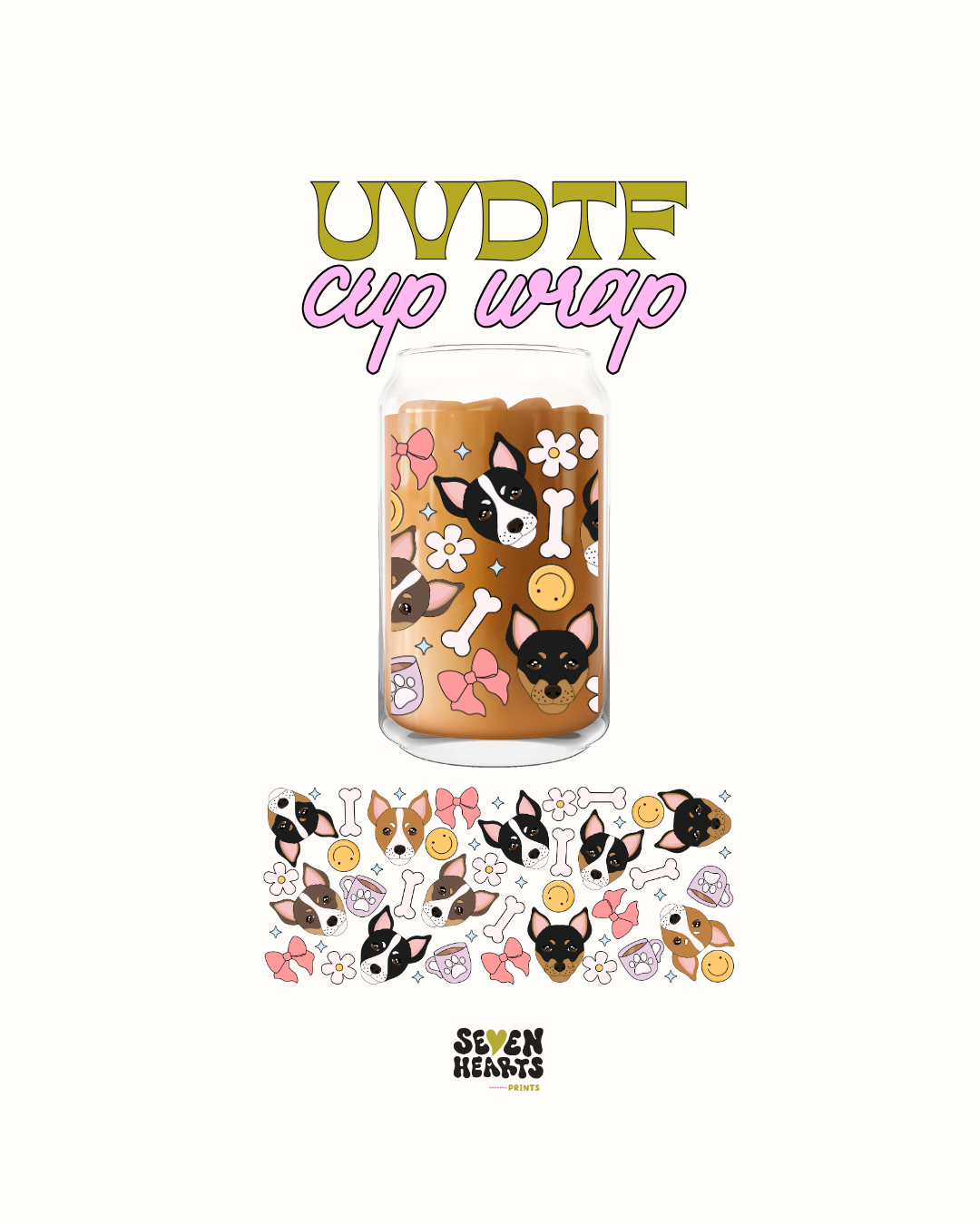Foxpatern dogs - UVDTF Decal