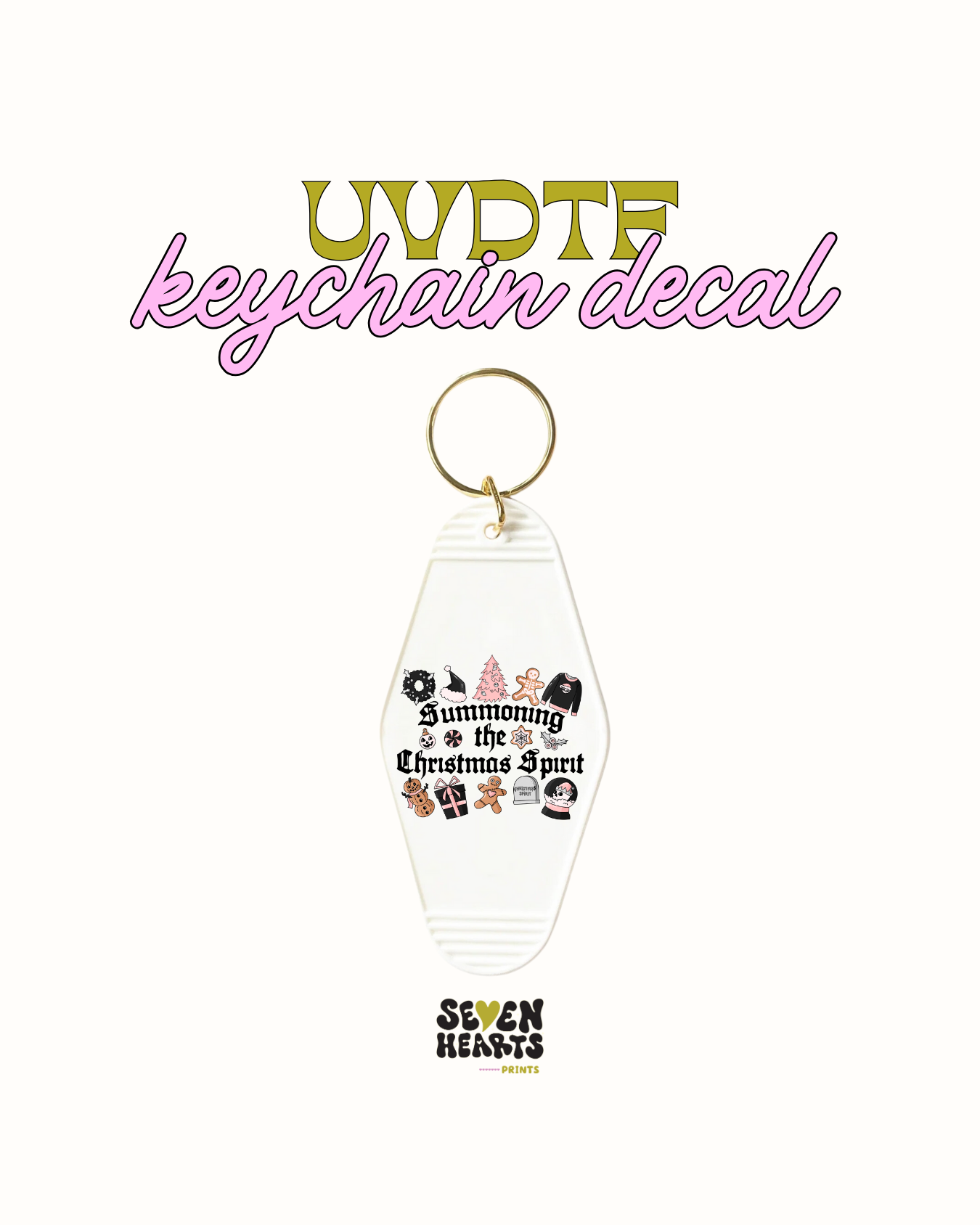 Summoning the Christmas spirit- UVDTF Keychain