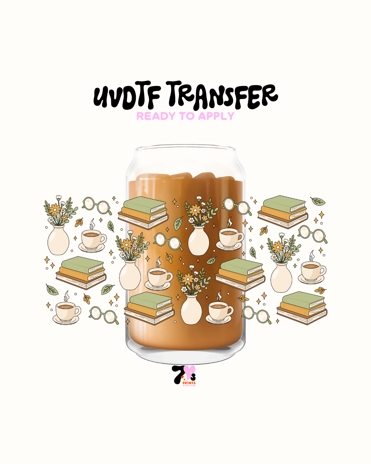 Books and flowers - UVDTF Wraps