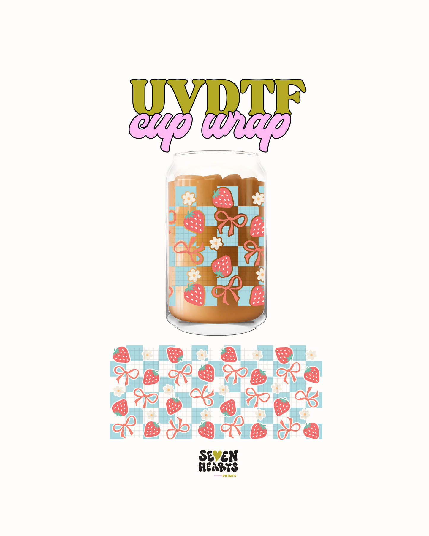 Checkered Strawberries - UVDTF