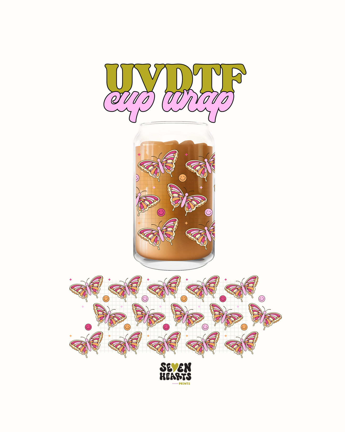 Retro butterflies - UVDTF