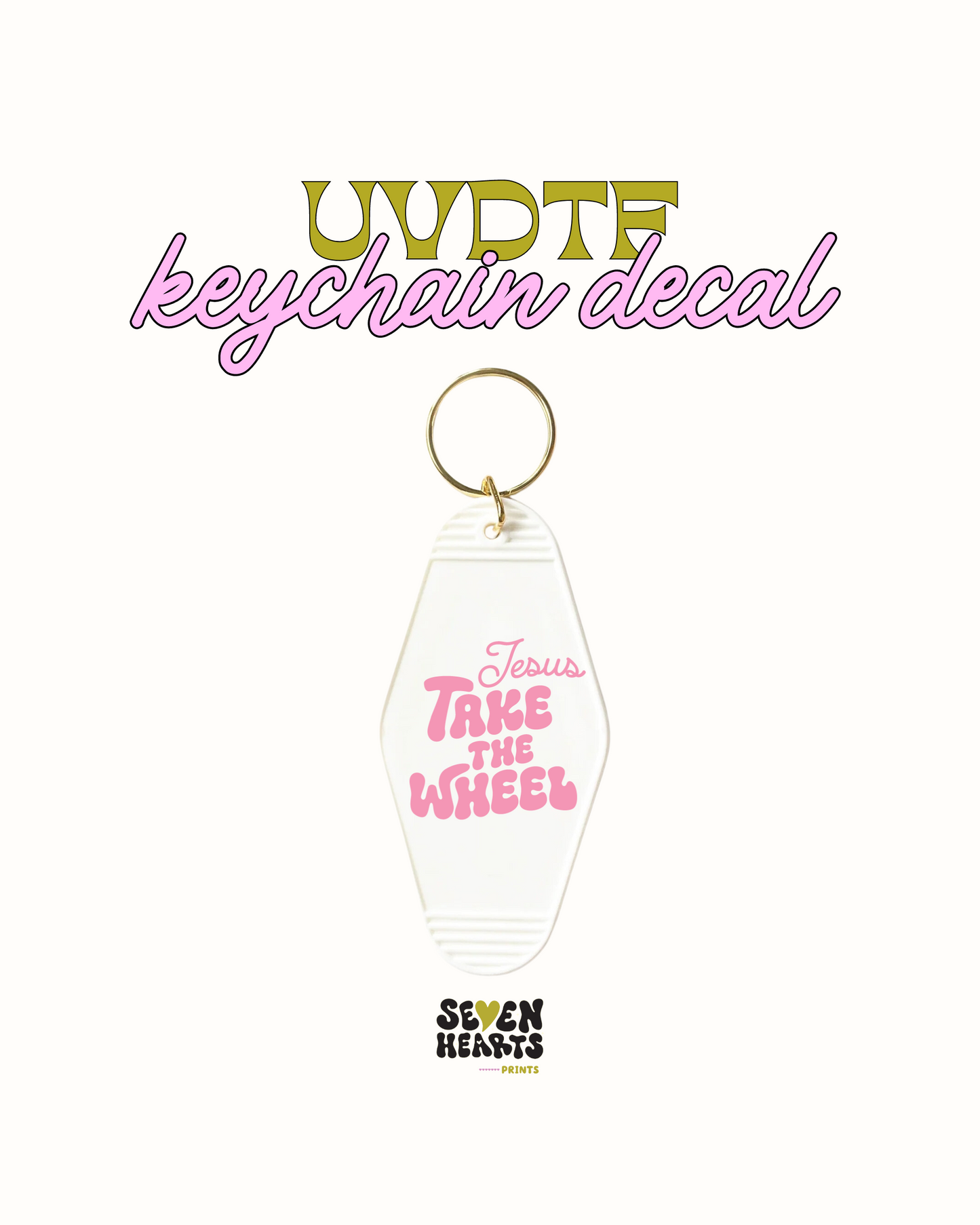 Jesus take the wheel - UVDTF Keychain