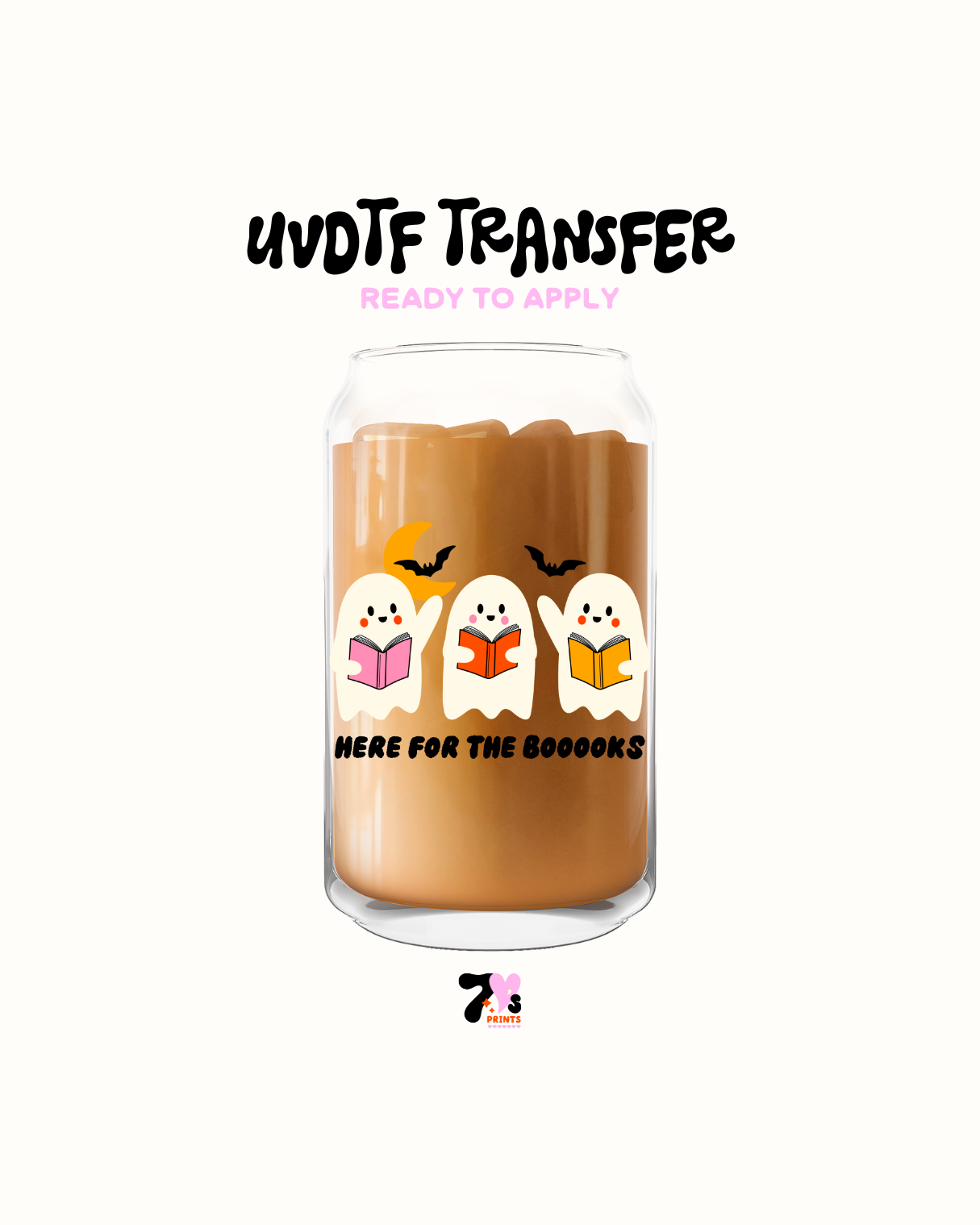 Ghostie and books - UVDTF Decal