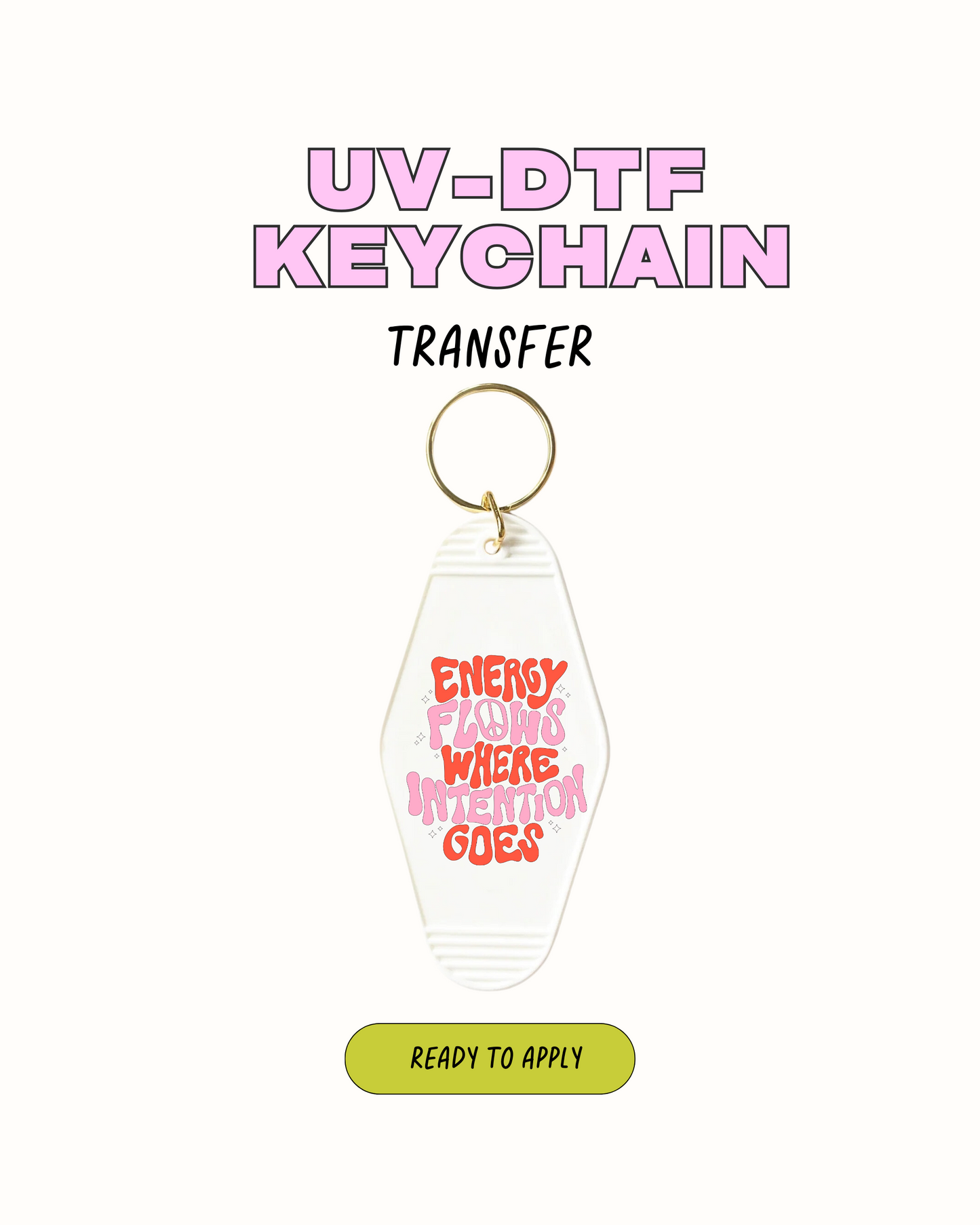 Engery flows - UVDTF Keychain