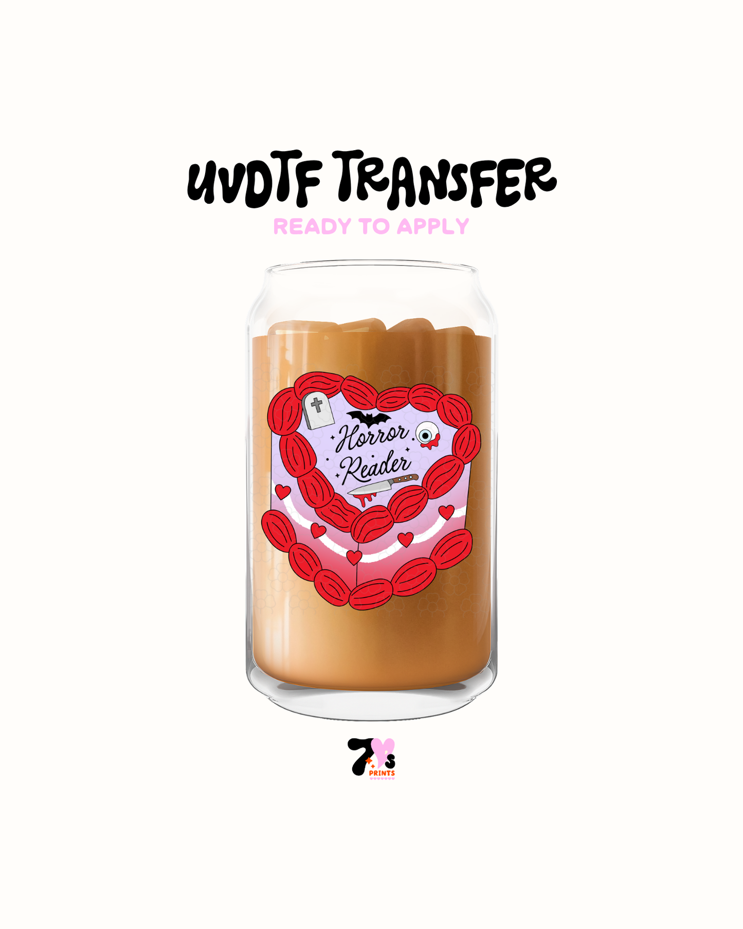 Horror reader cake - UVDTF Decal