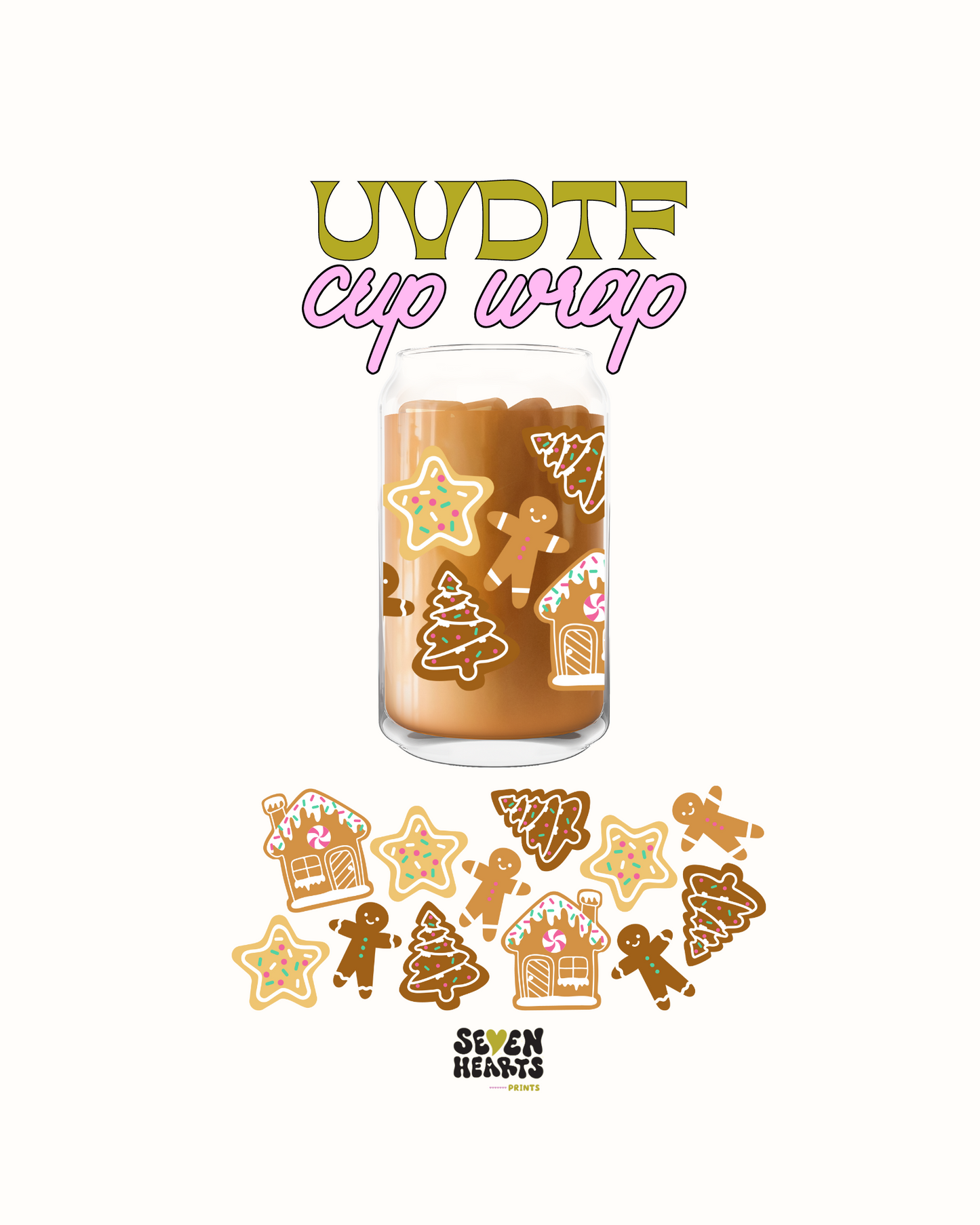Chritmas cookies - UVDTF Cup Wrap