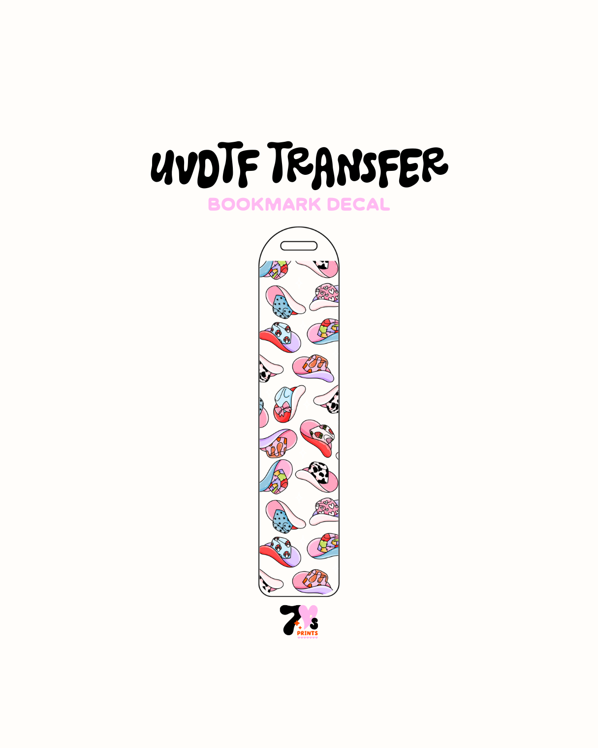 Howdy hats - UVDTF Bookmark Decal