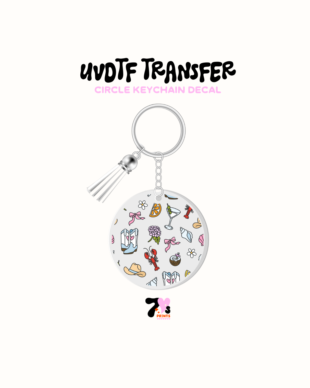 Coastal girl - Round Keychain