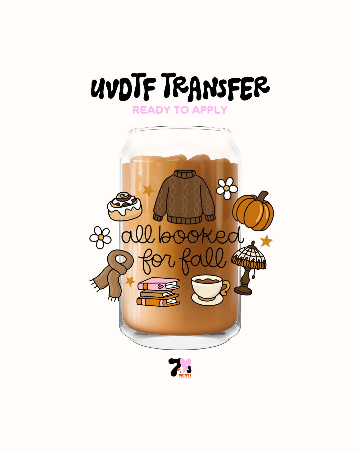 All Booked for fall (Coffee) - UVDTF Decal