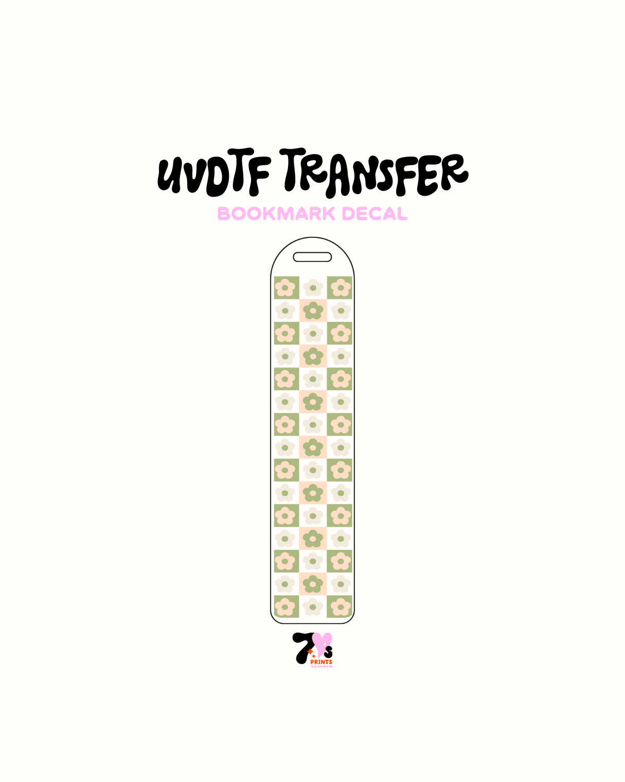 Flowers - UVDTF Bookmark Decal