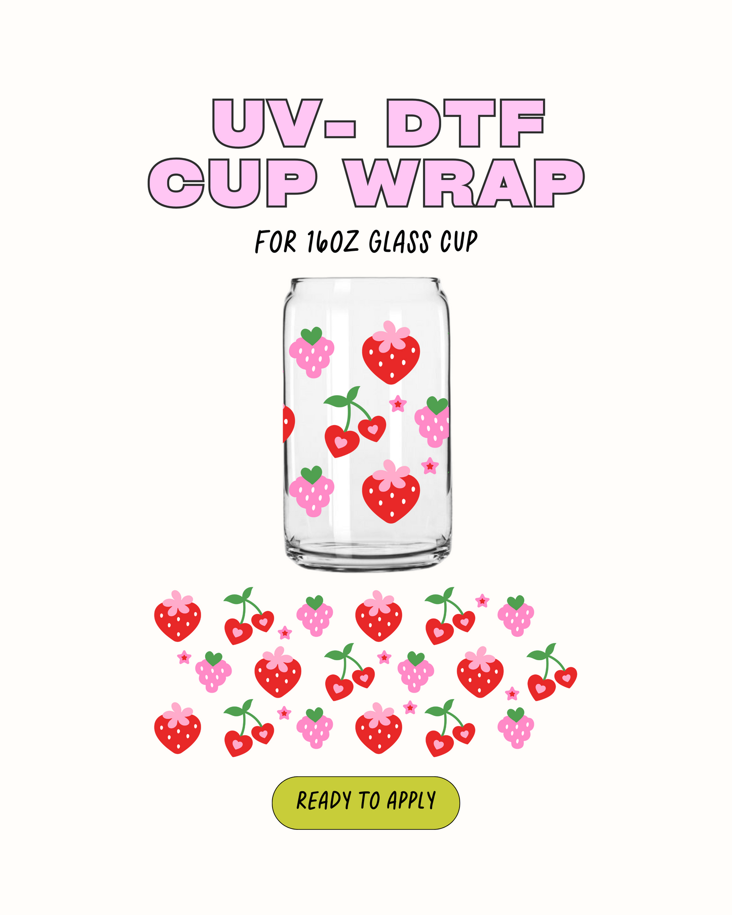 Cherries and straberries - UVDTF