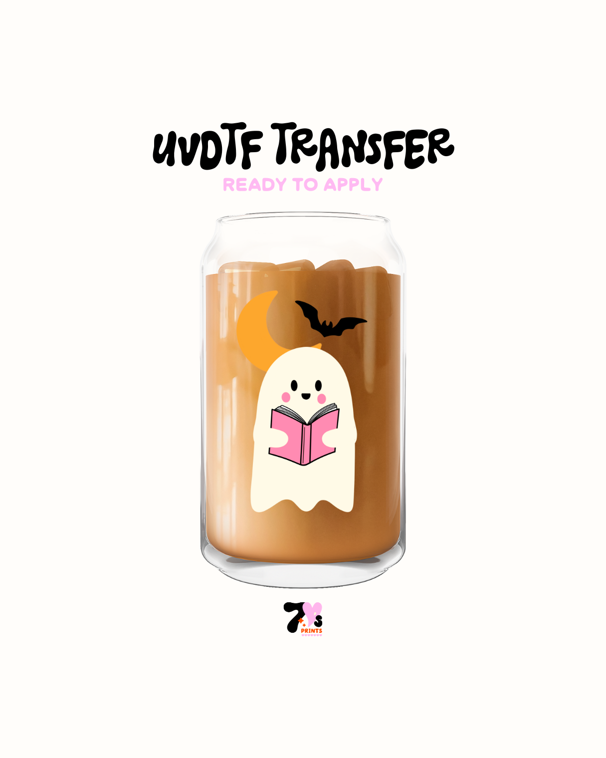 Ghostie and books - UVDTF Decal