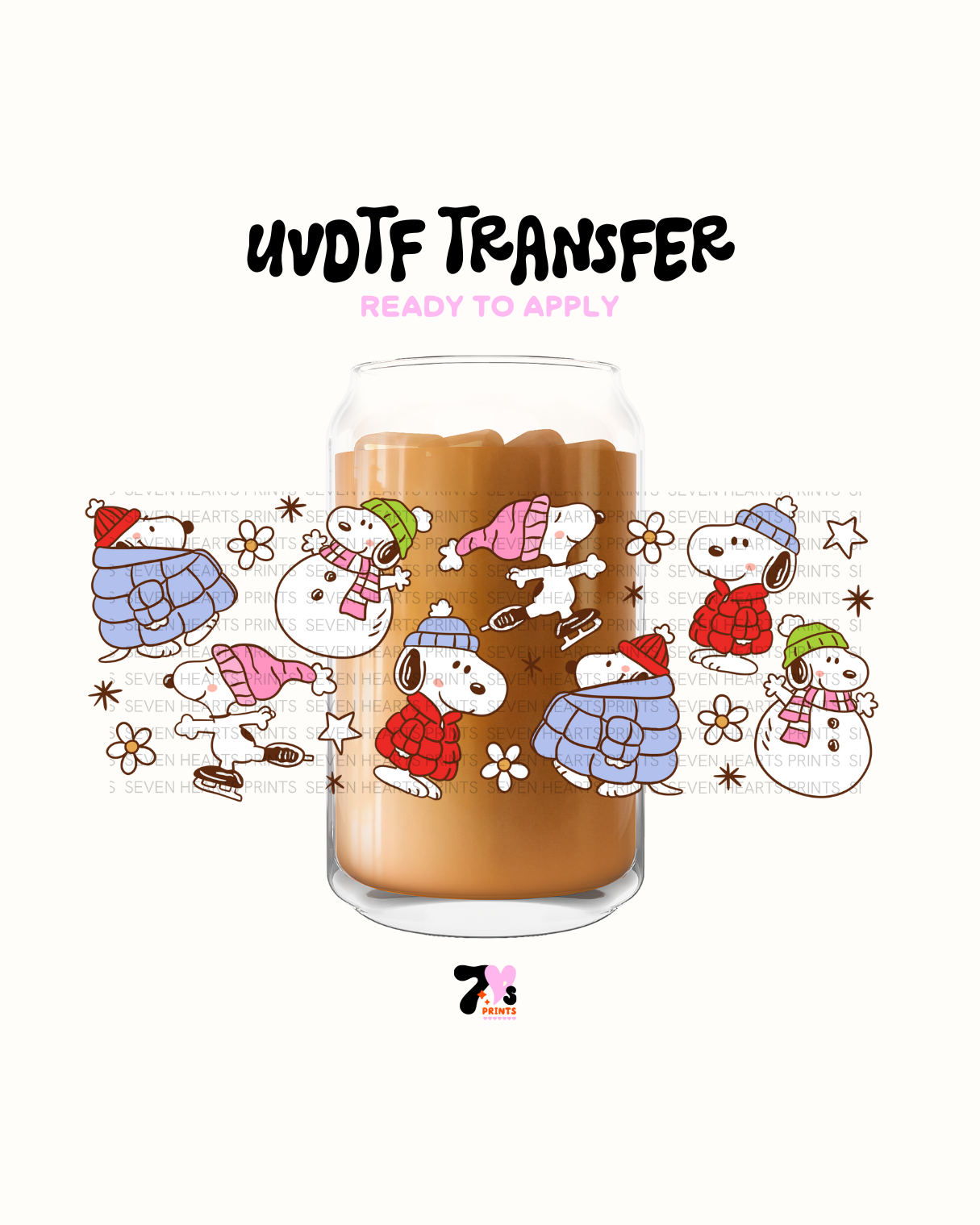 Dog ice skating - UVDTF Wraps