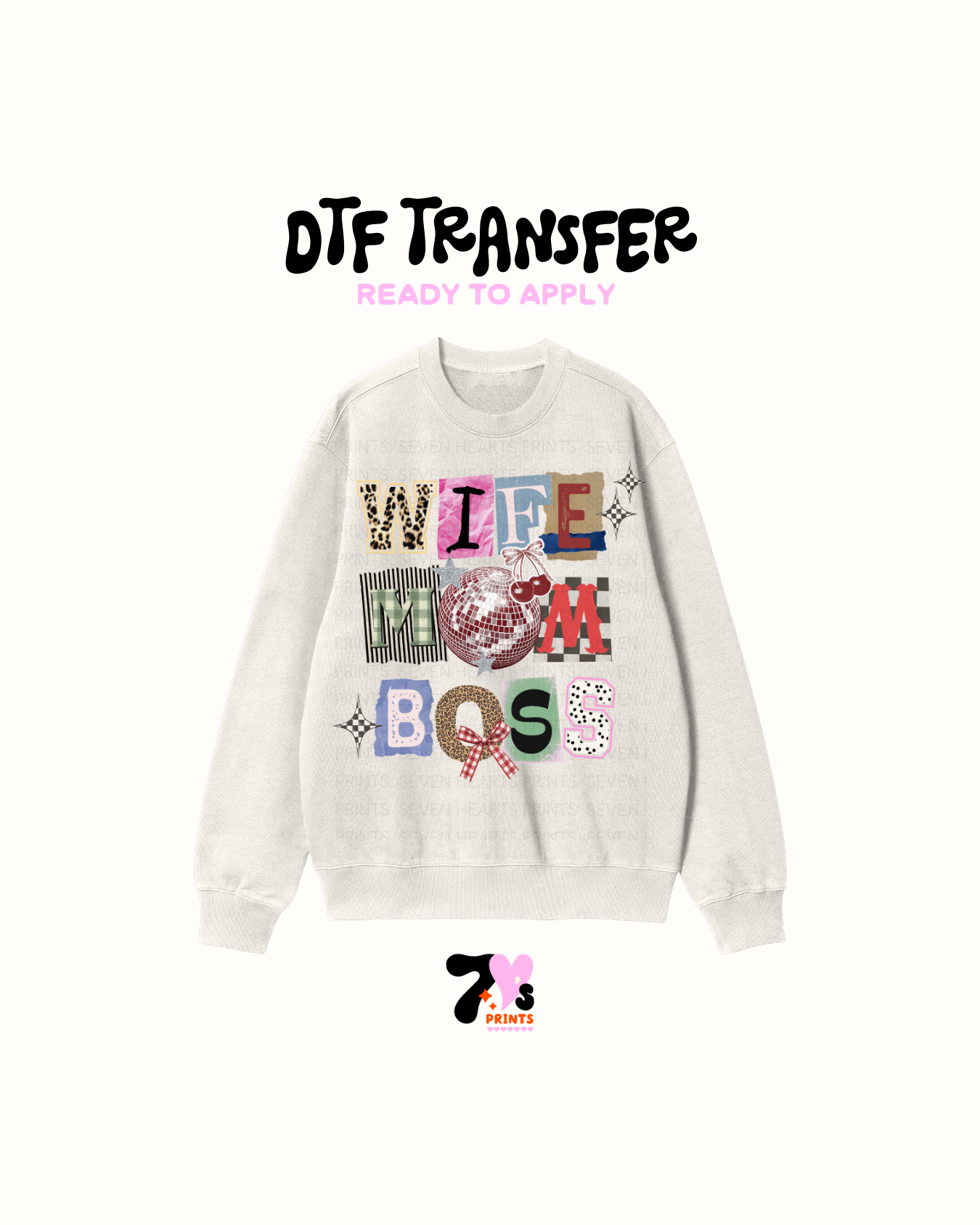 Wife mom boss- DTF Transfers
