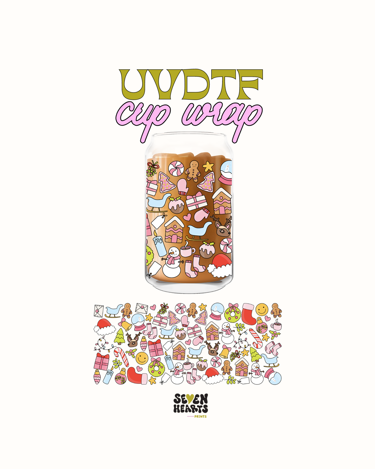 X mas doodles- UVDTF