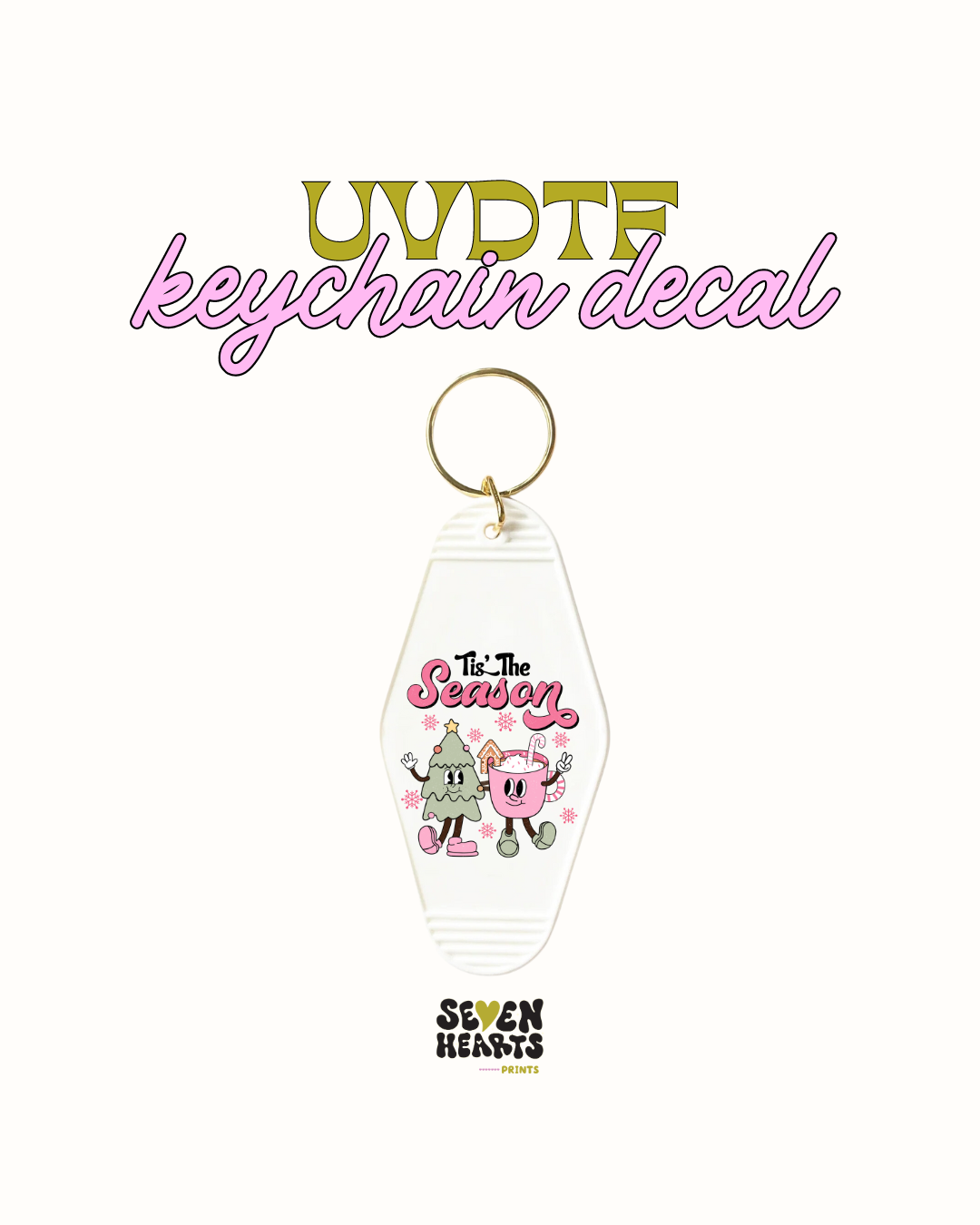 Tis season- Keychain Decal Set of 5 UVDTF