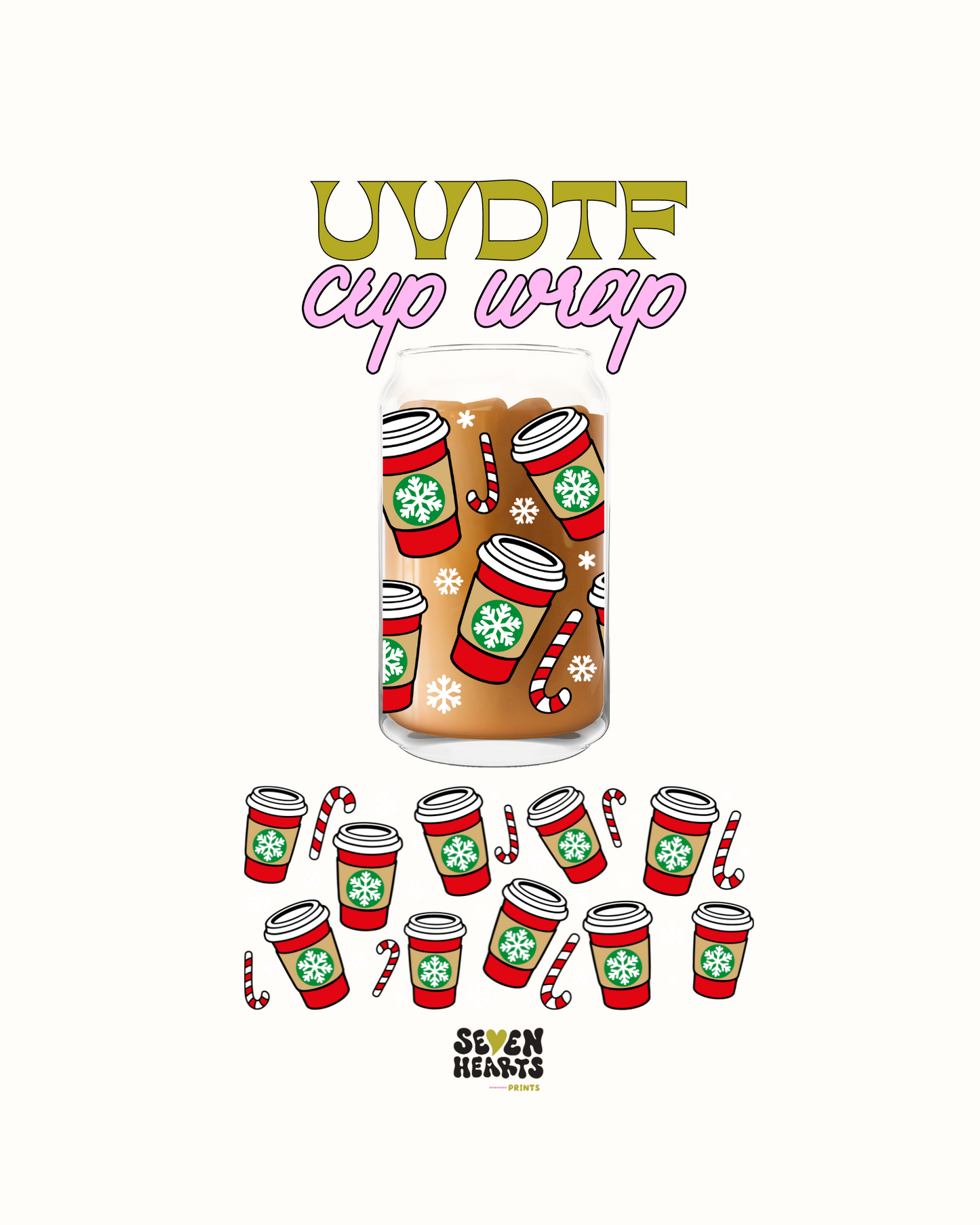 Peppermint mocha - UVDTF Cup Wrap