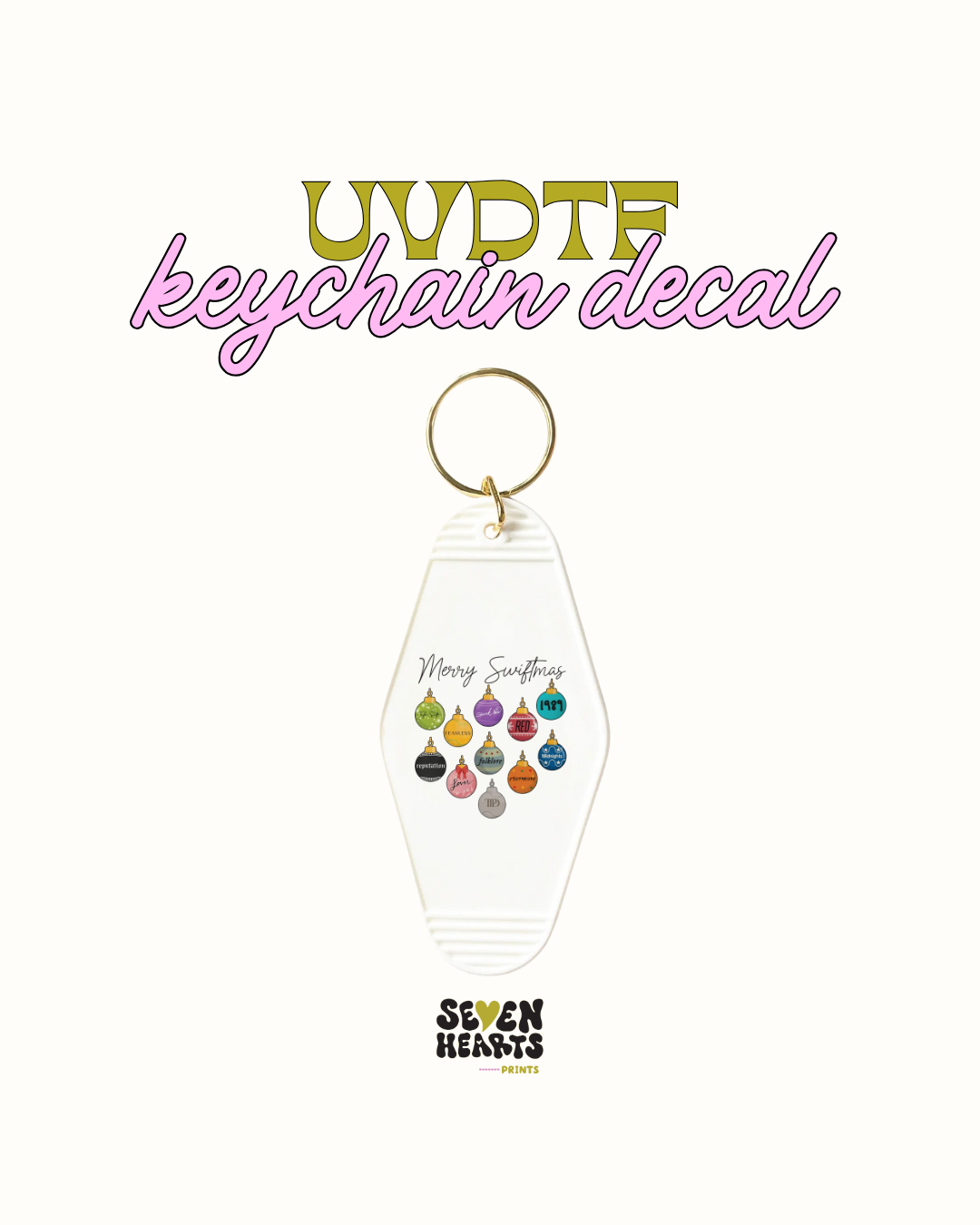 Merry swiftsmas- Keychain Decal Set of 5 UVDTF