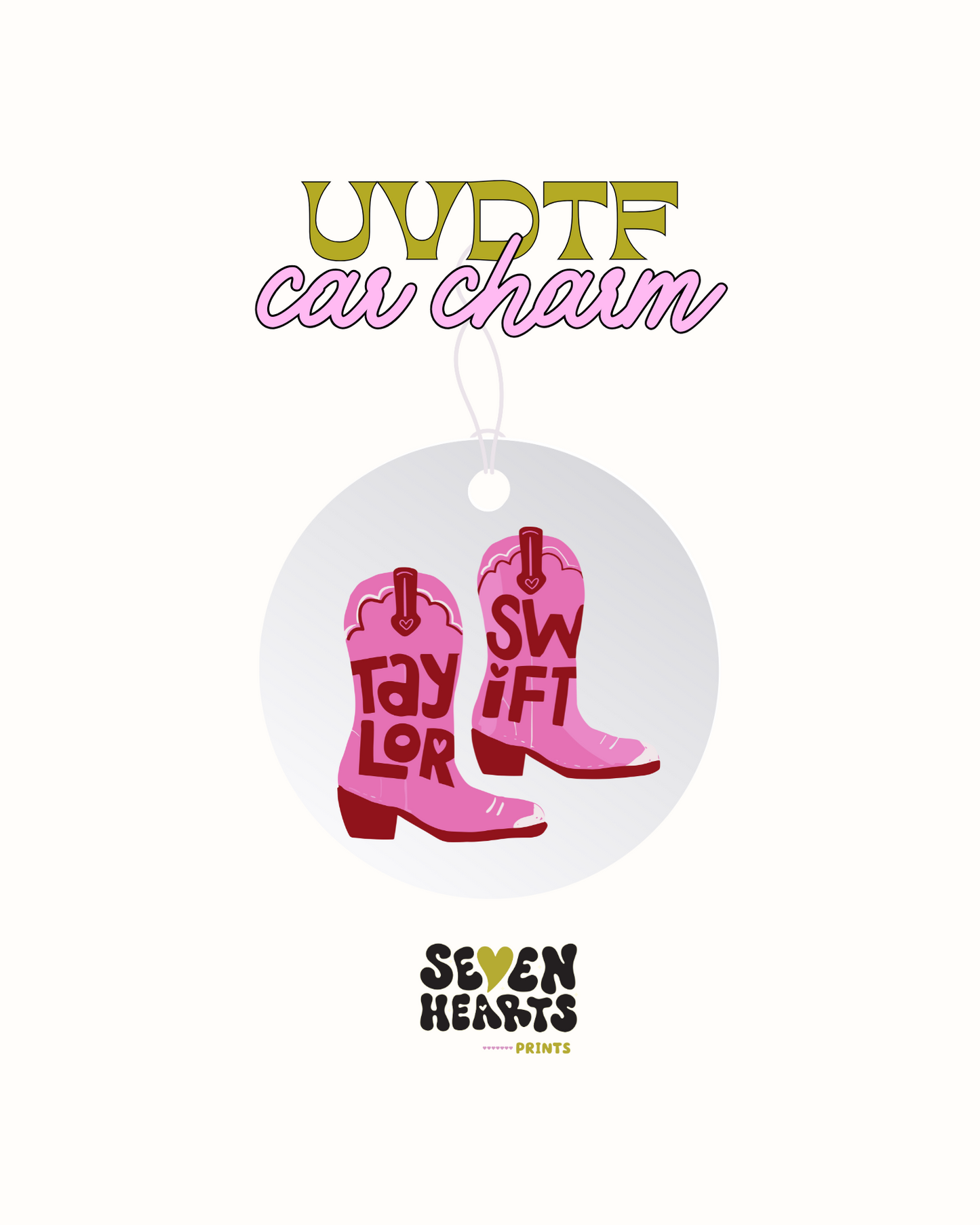 Tyler Swift boots - Car Charm Decal UVDTF