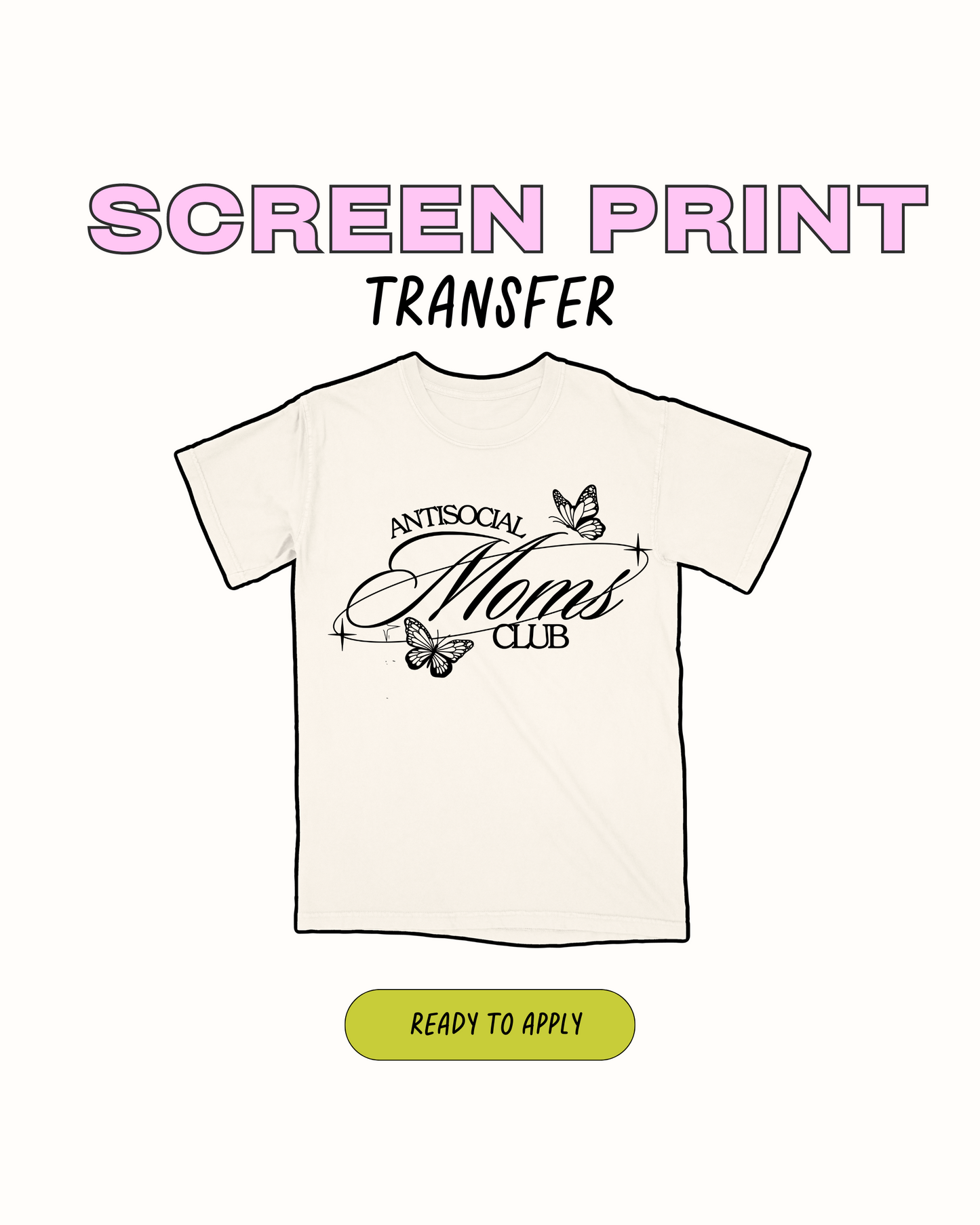 Antisocial moms Club - Screen print (RTS)