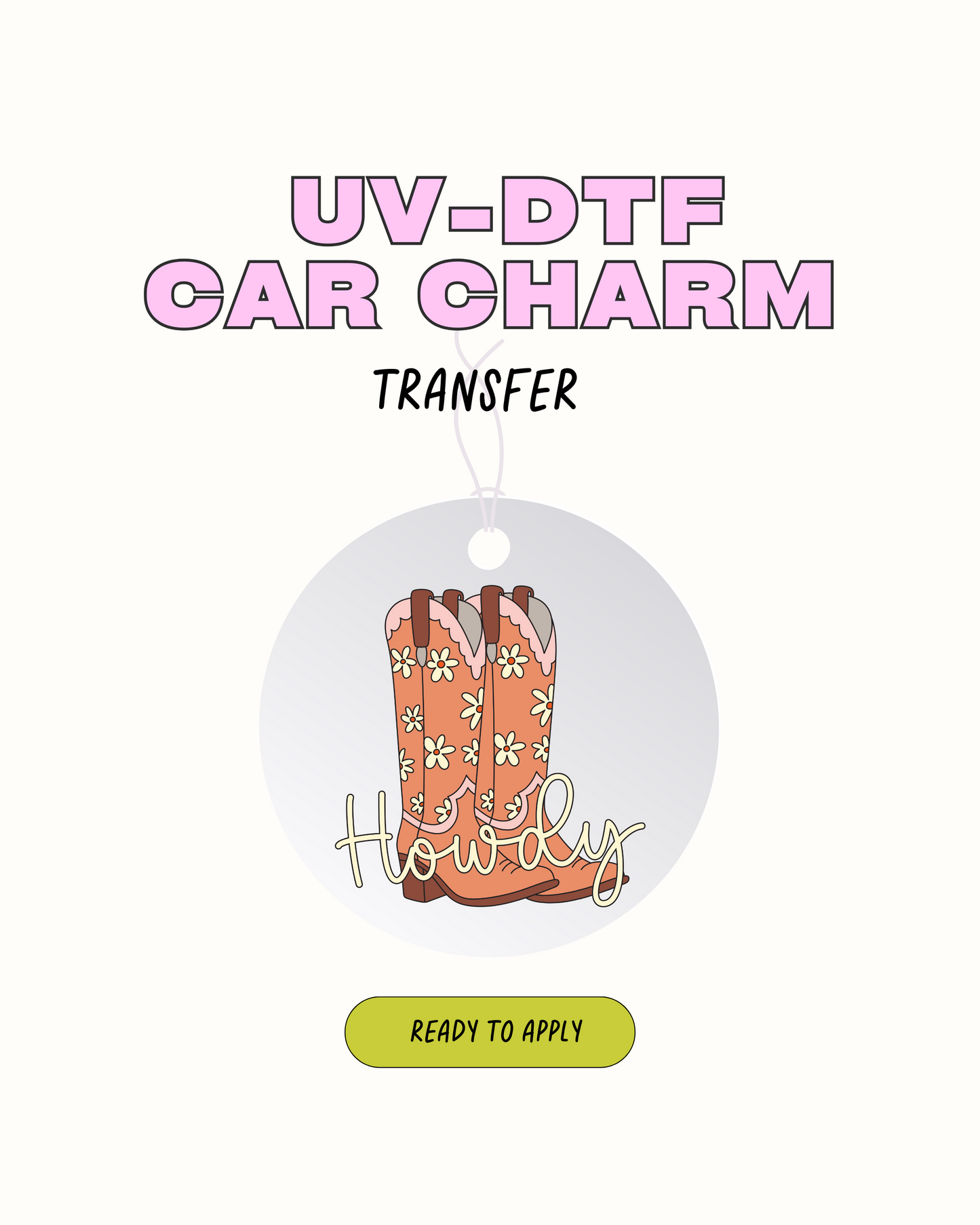 Howdy - Car Charm Decal