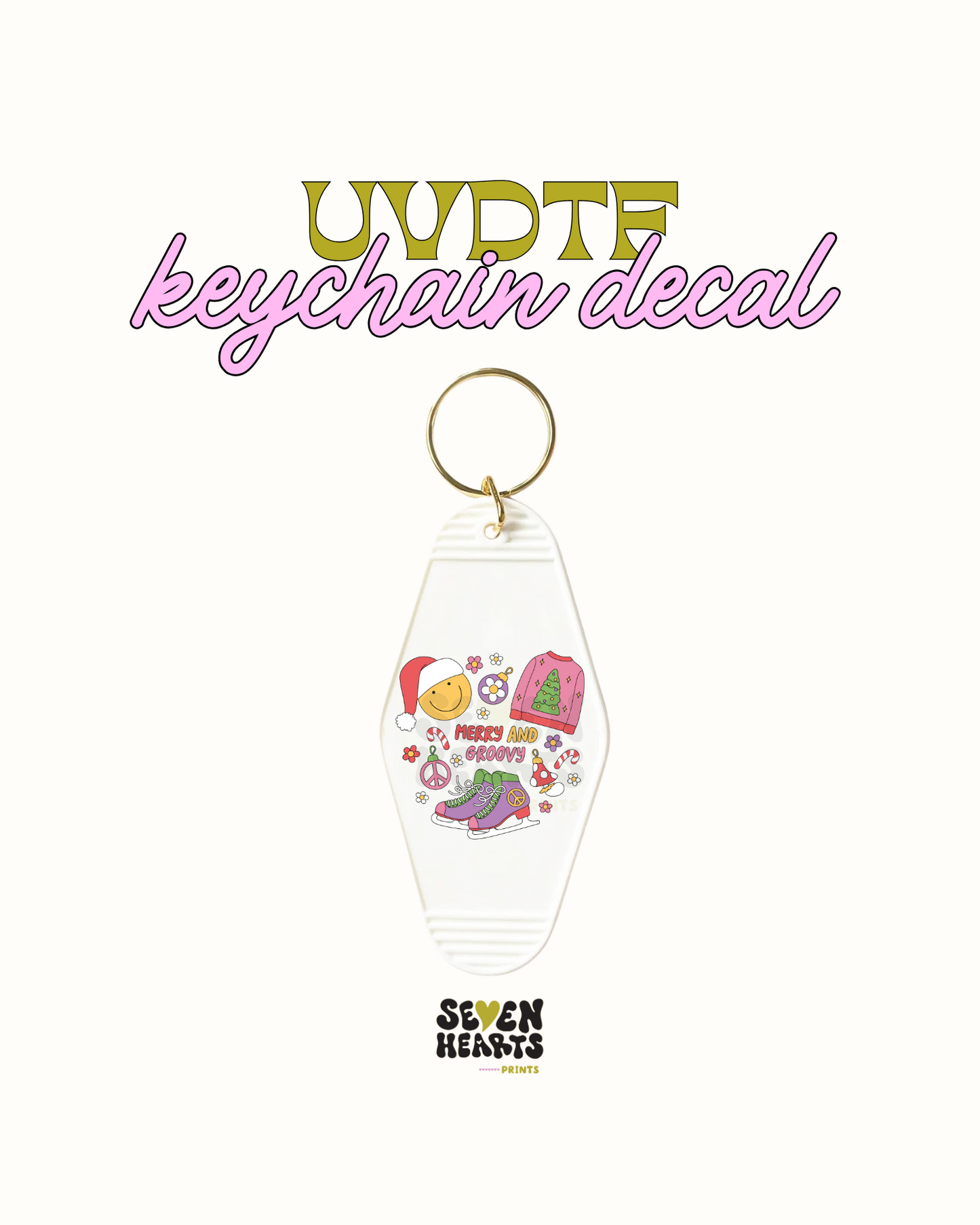 Merry and groovy- Set of 5 UVDTF