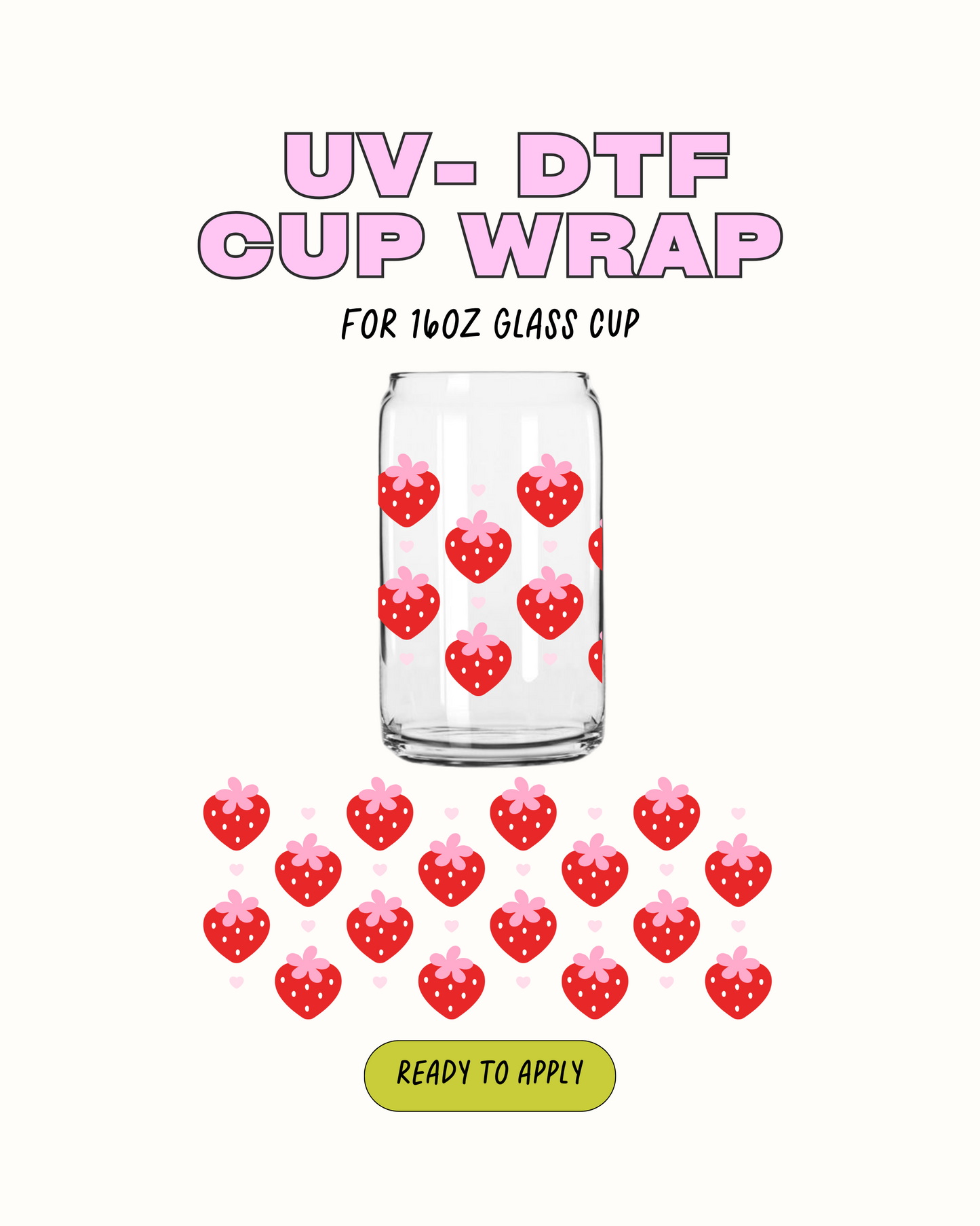 Pink Strawverries - UVDTF
