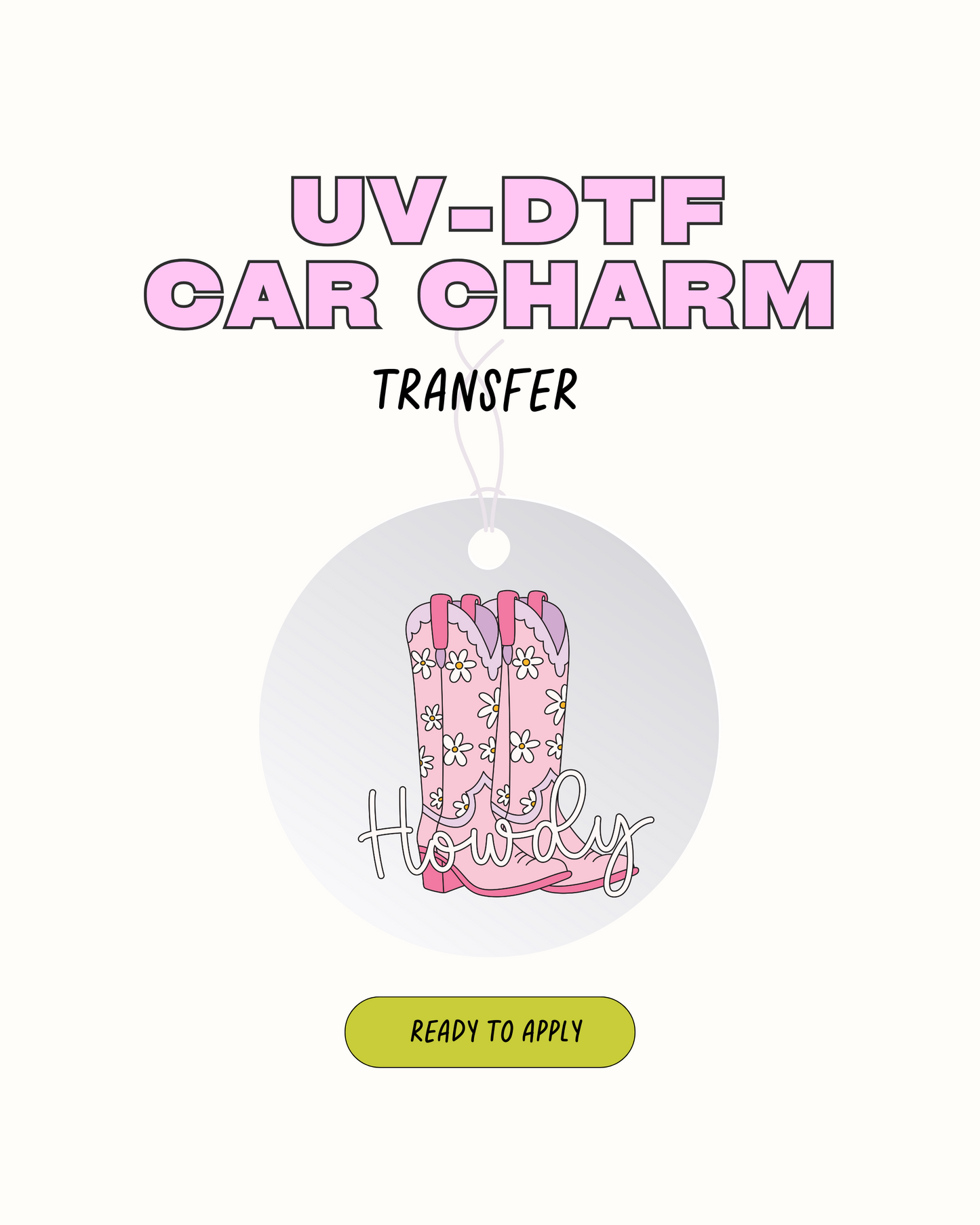 Howdy - Car Charm Decal