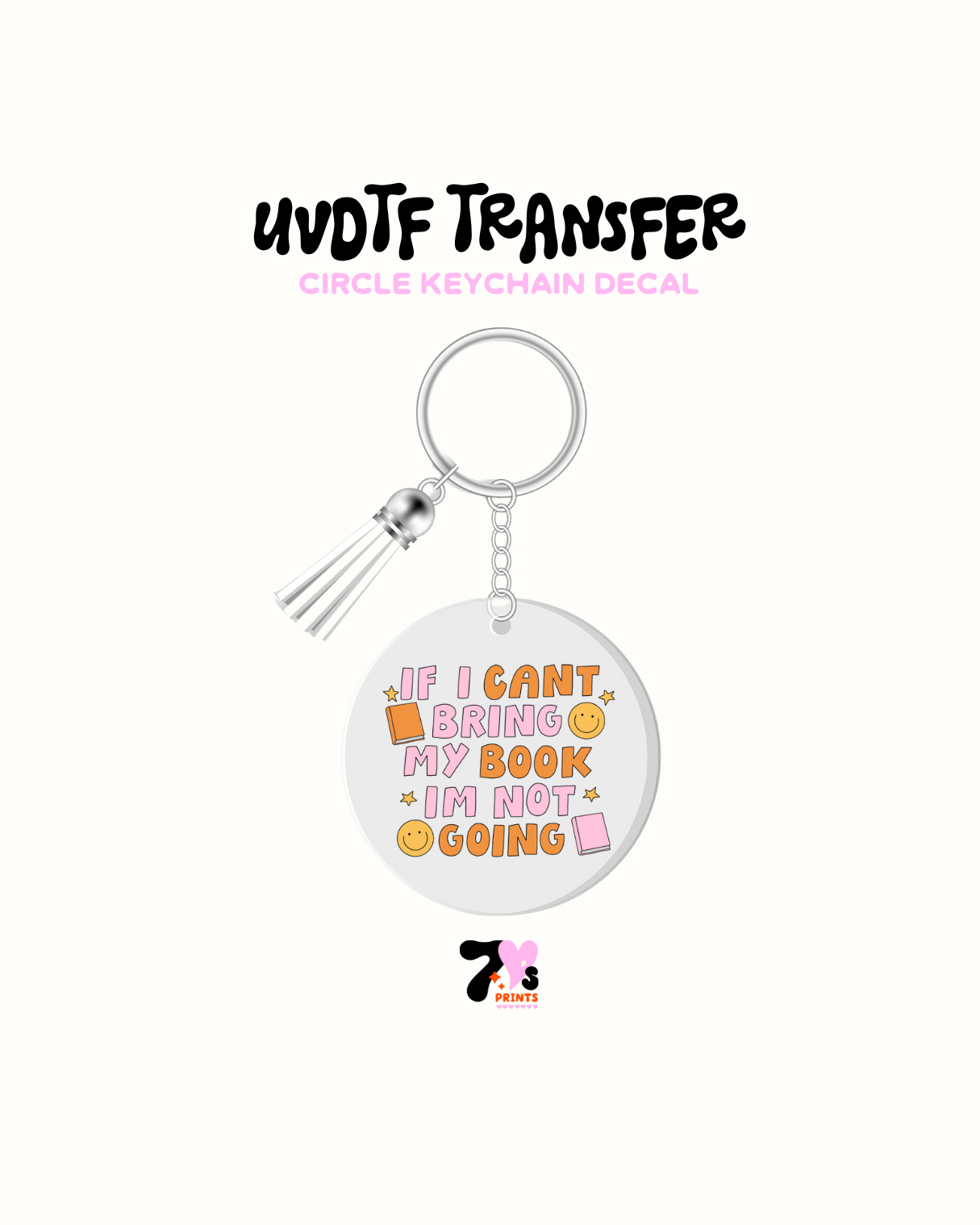 If i can't bring my book im not going - Round Keychain