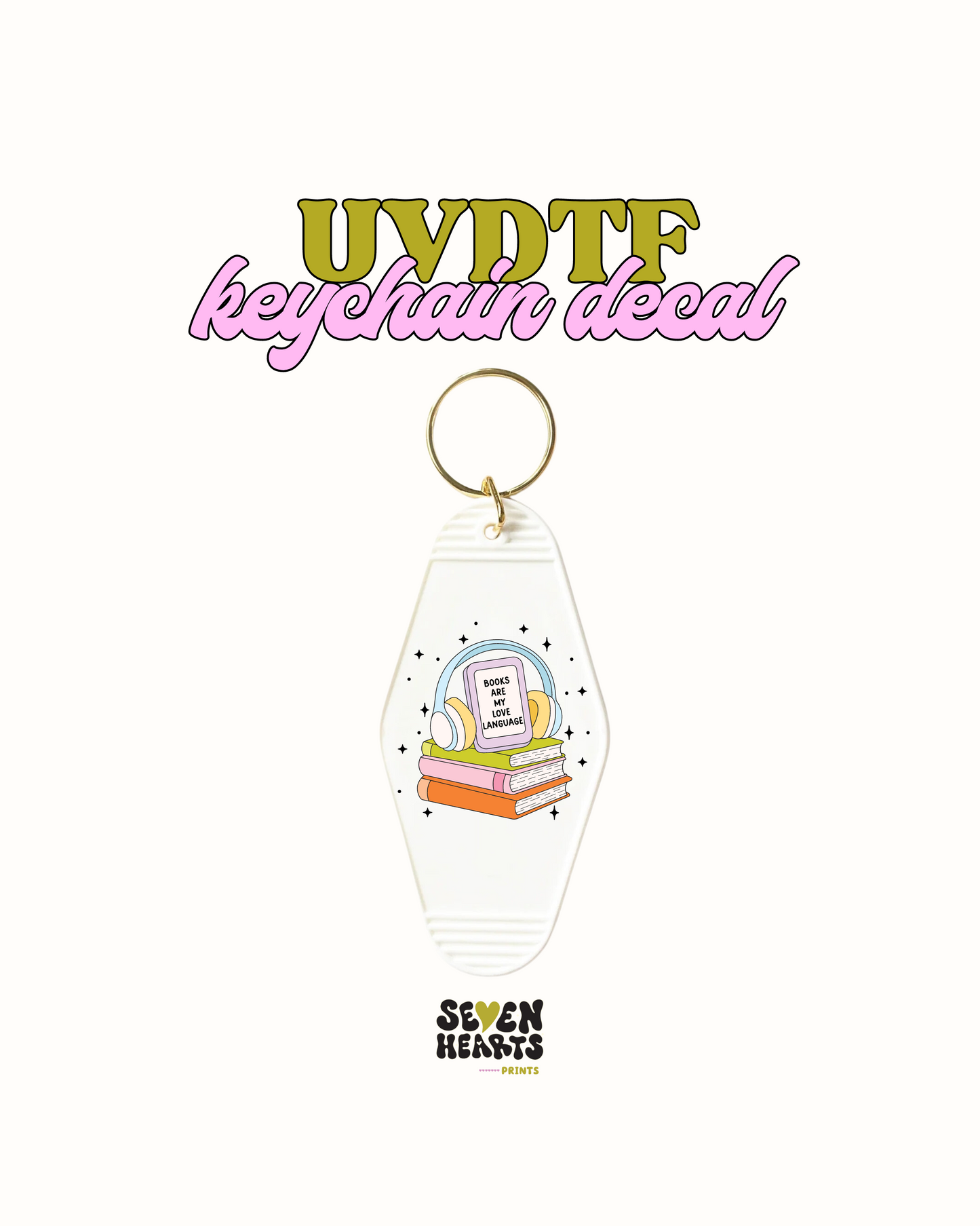 Books are my love language - UVDTF Keychain