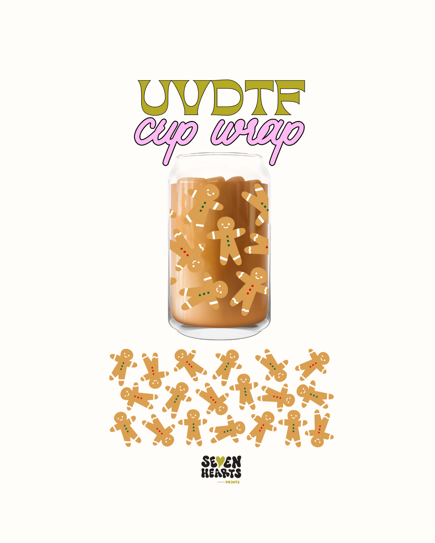 Gingerbread cookies - UVDTF Cup Wrap