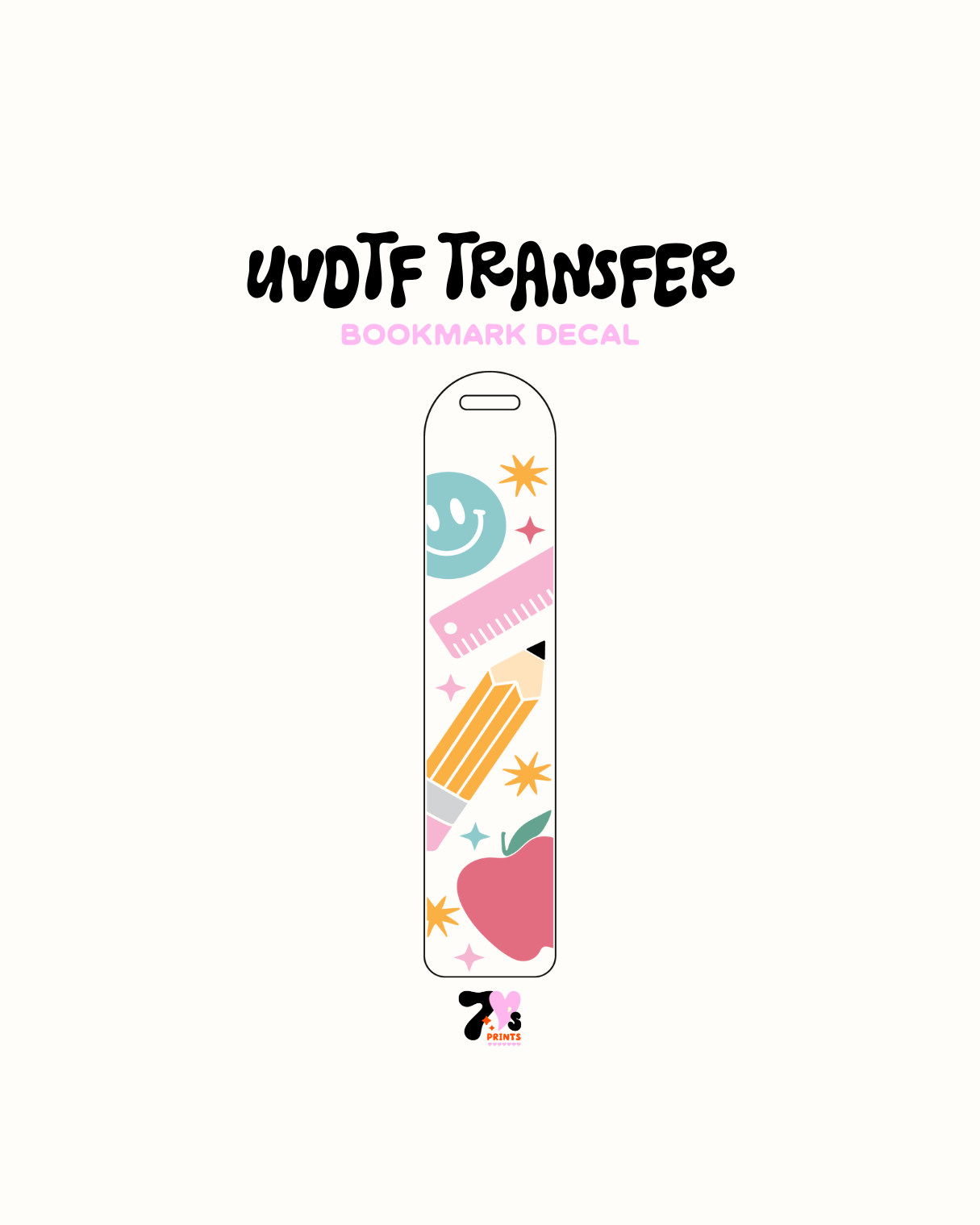Teacher - UVDTF Bookmark Decal
