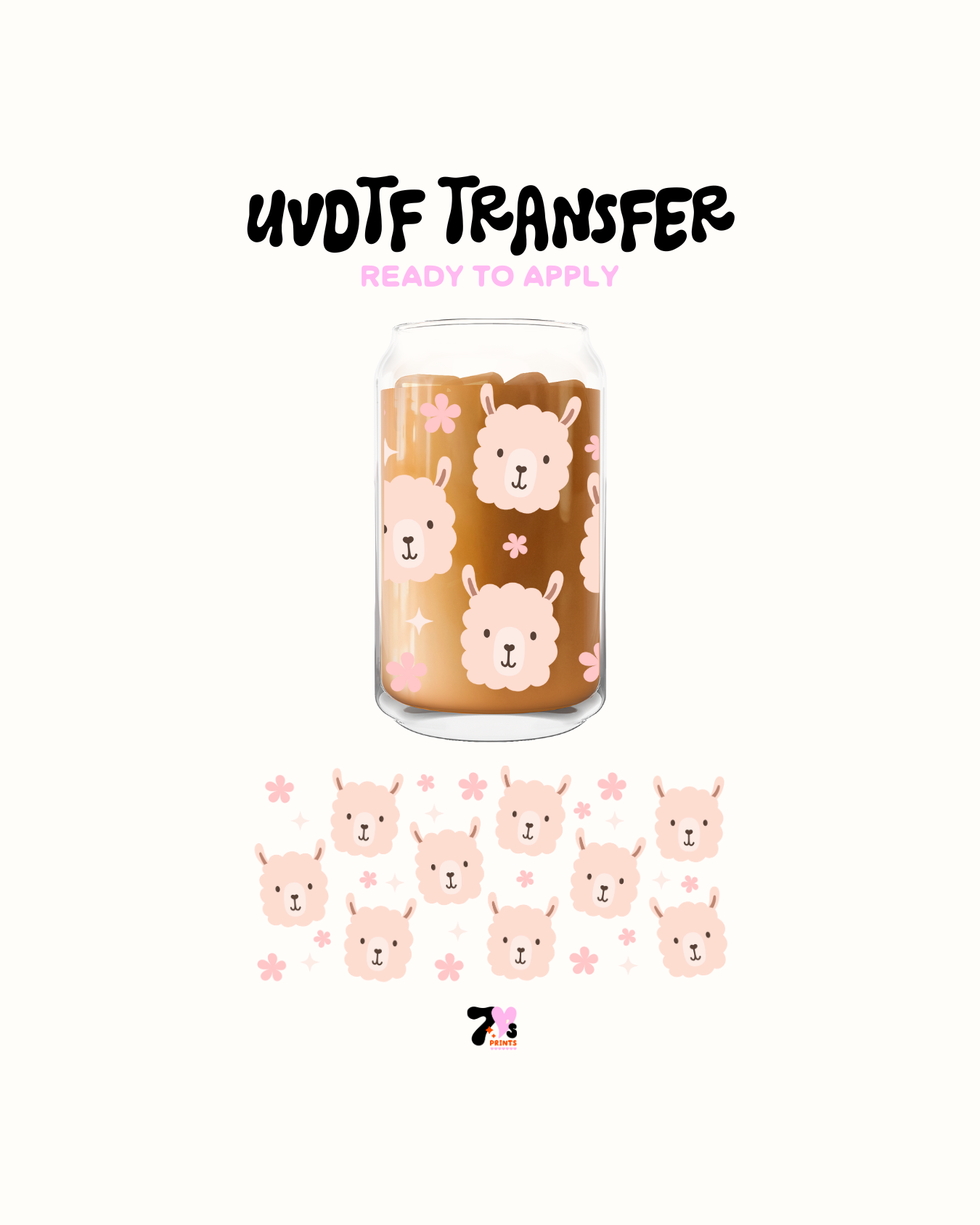 pink lama- UVDTF Wrap