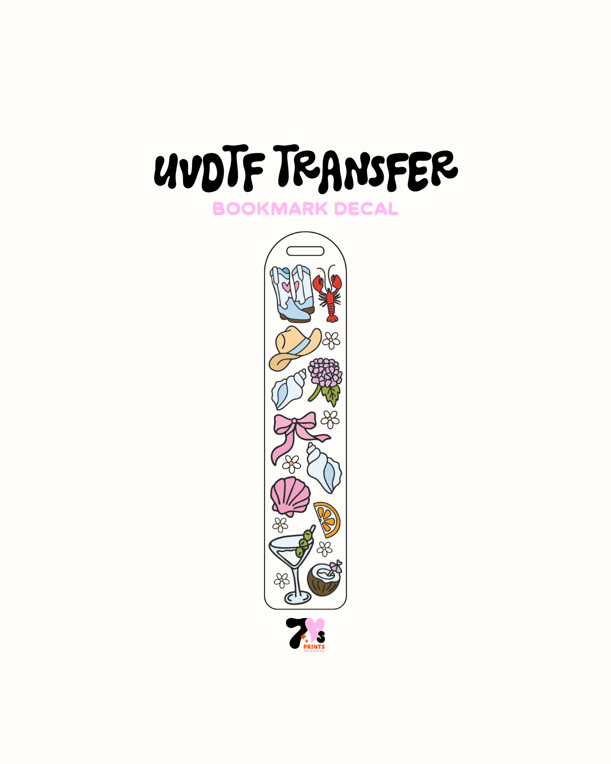 Costal - UVDTF Bookmark Decal