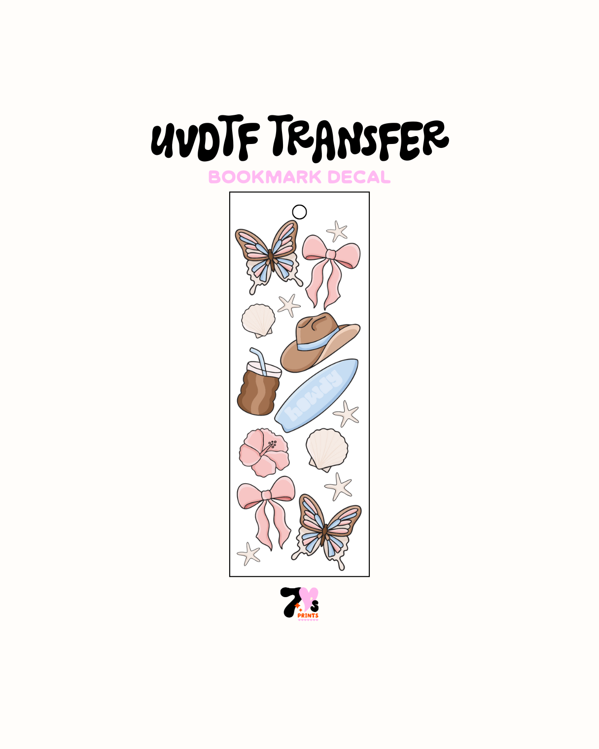 Coastal cowgirl - UVDTF Bookmark Decal