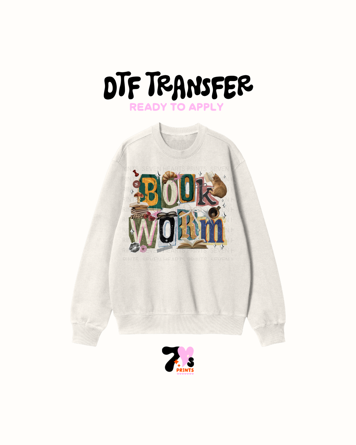 Bookworm (Cat) - DTF Transfers