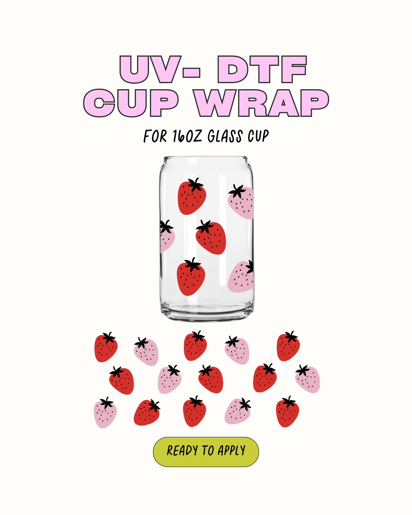 Two color Strawberries - UVDTF