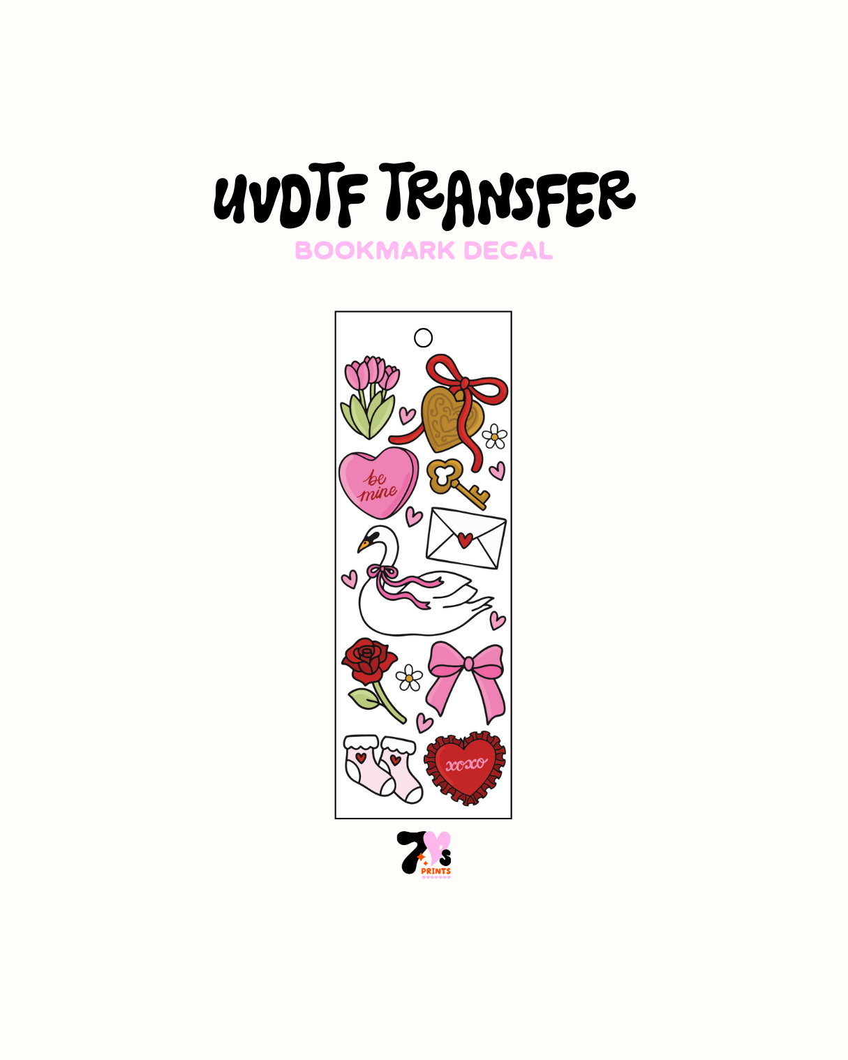 Coquette Vday - UVDTF Bookmark Decal
