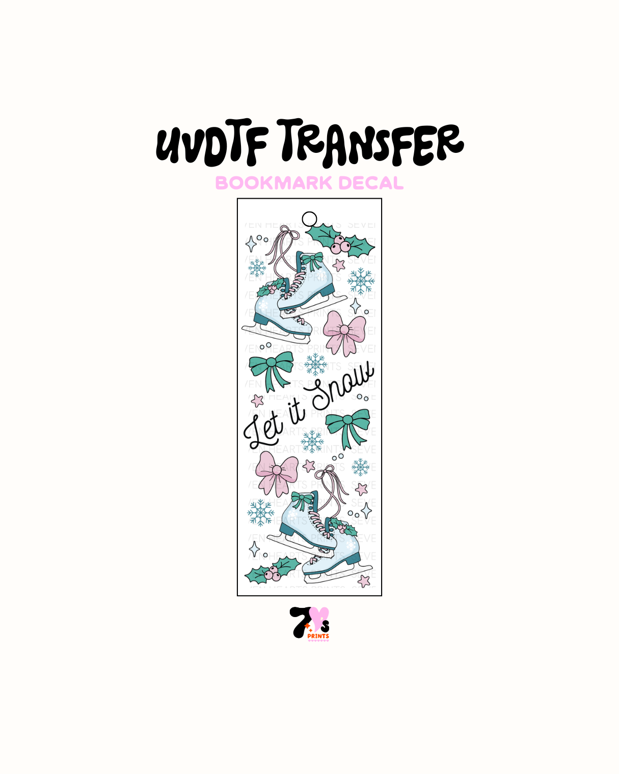 Let it snow - UVDTF Bookmark Decal