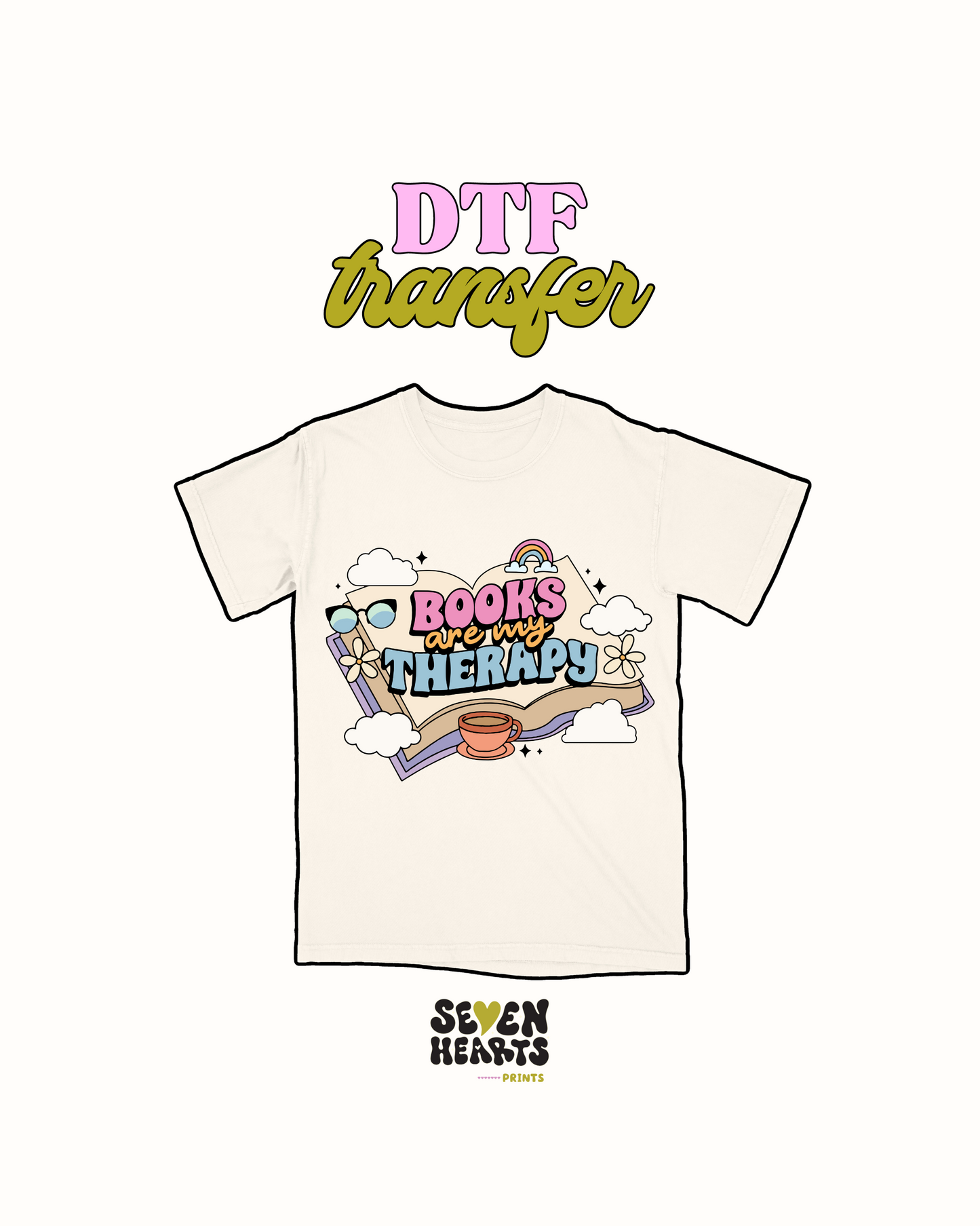 Los libros son mi terapia - DTF Transfer