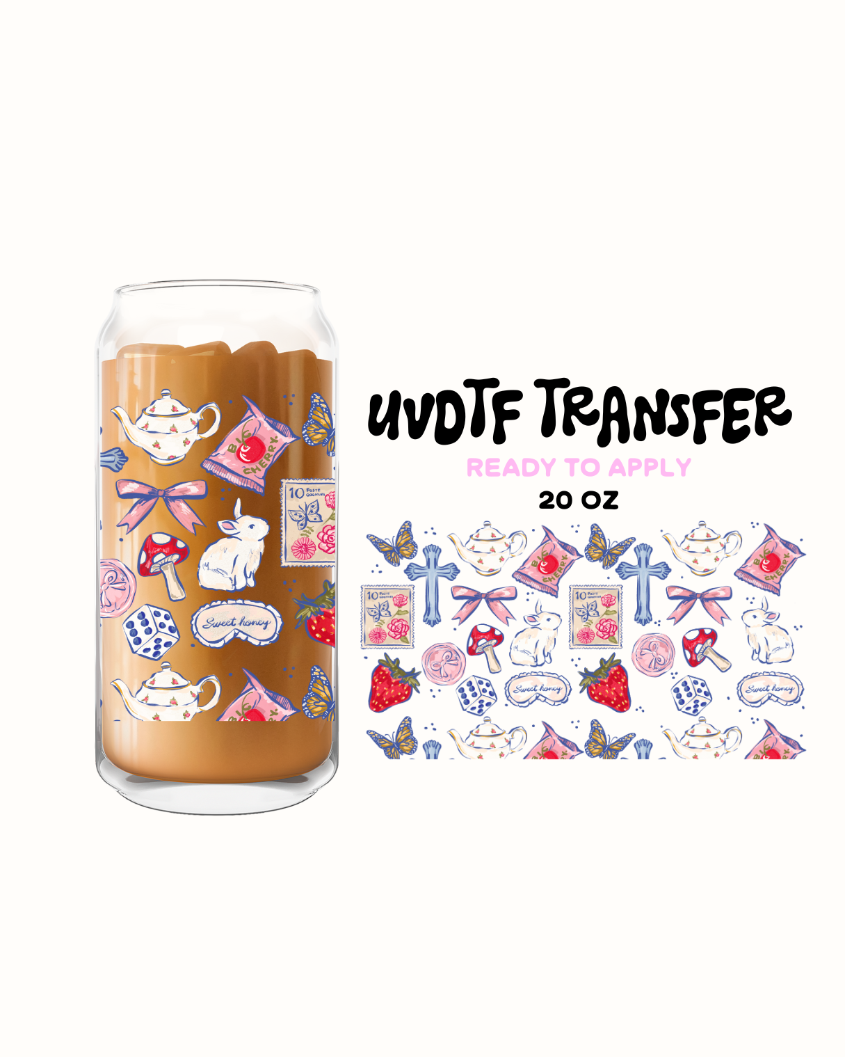 Sweetness Coquette - UVDTF 20oz Cup Wrap
