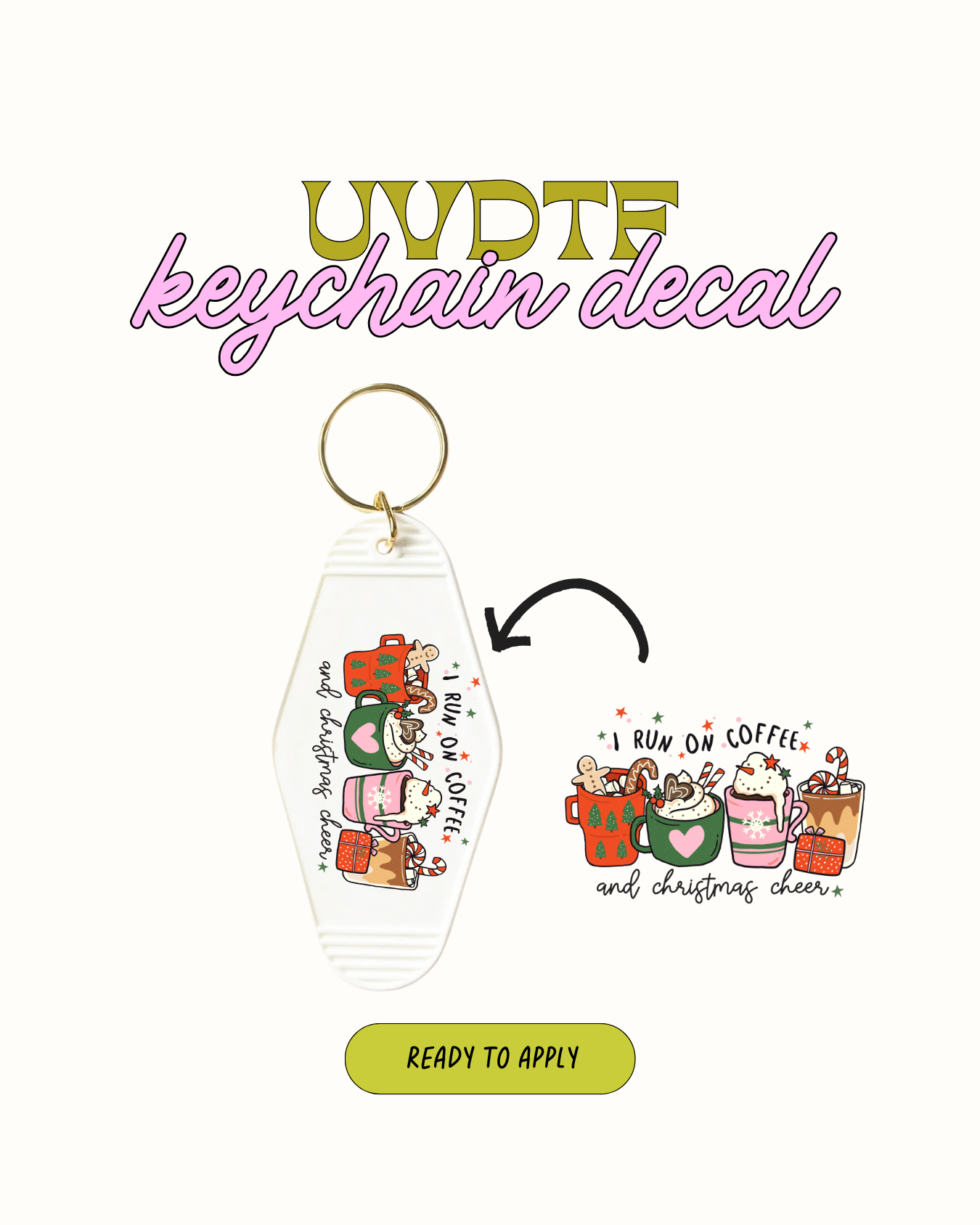Christmas cheers - UVDTF Keychain