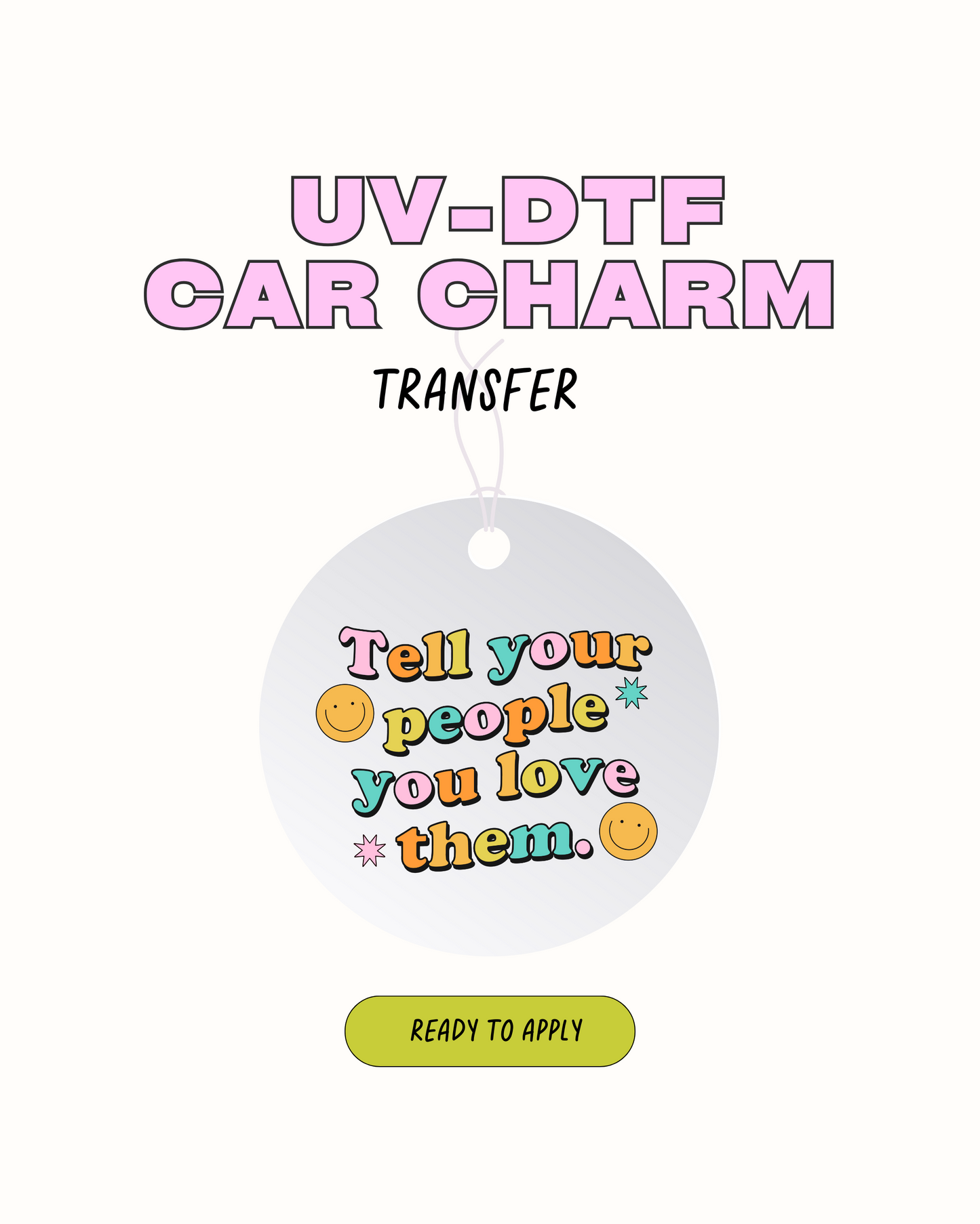 tell your people - Car Charm Decal