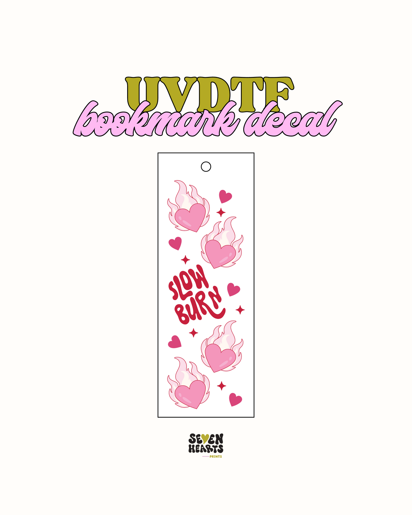 Slow burn - UVDTF Bookmark Decal