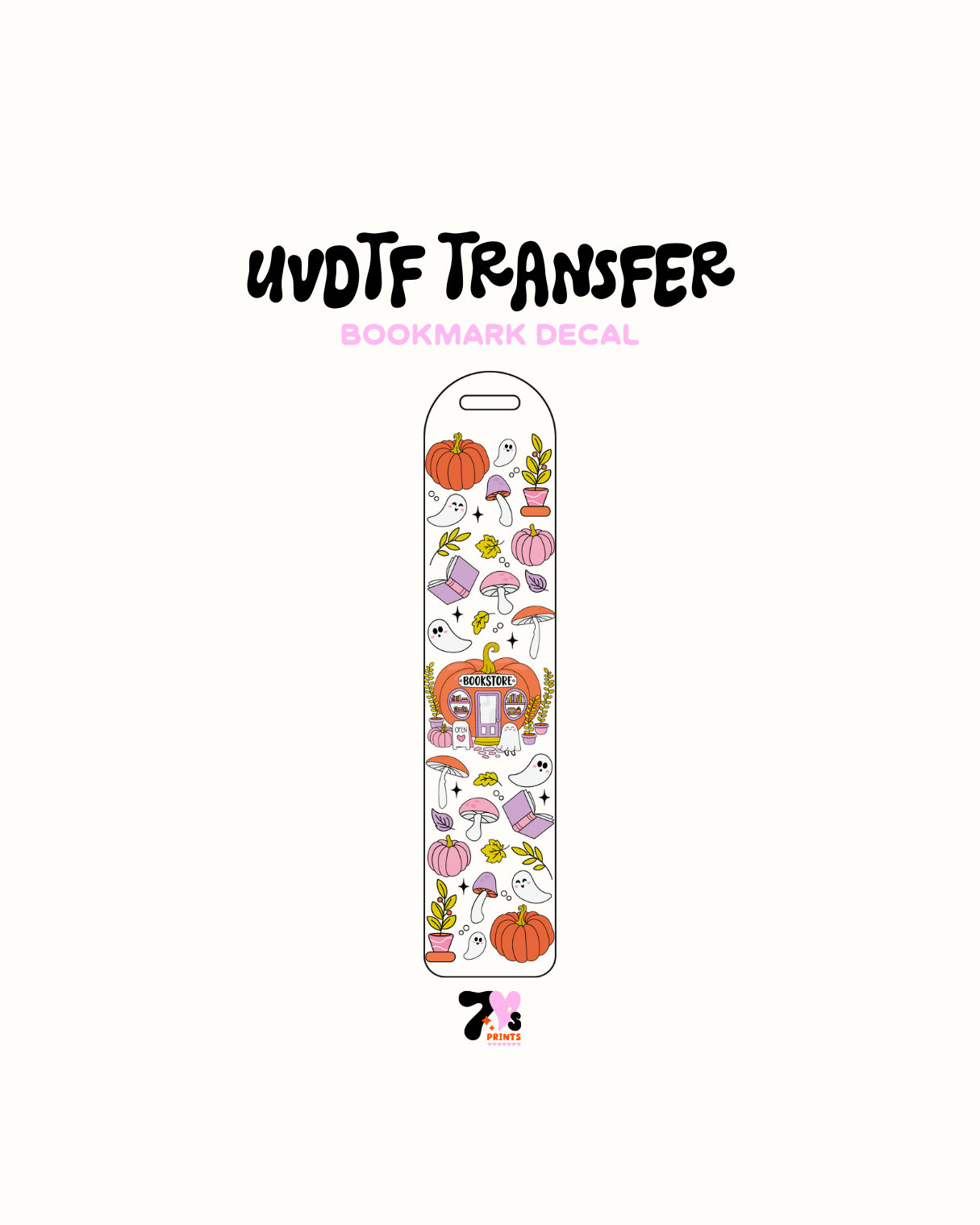 Pumpkin bookstore - UVDTF Bookmark Decal